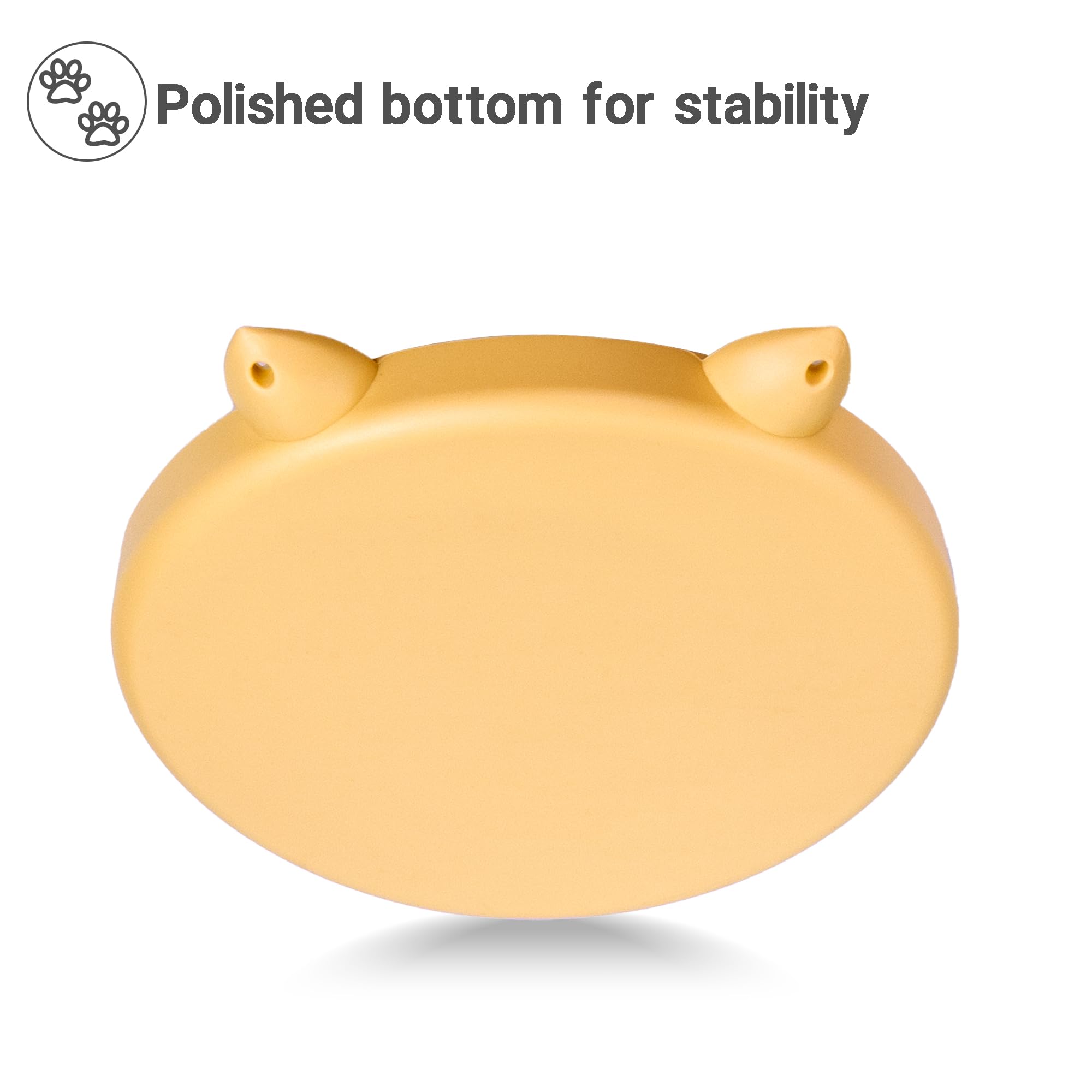 Bifeaw Slow Feeder Cat Bowl, Easy to Clean Silicone Bowl, Ideal for Dry and Wet Food (Yellow and Blue)