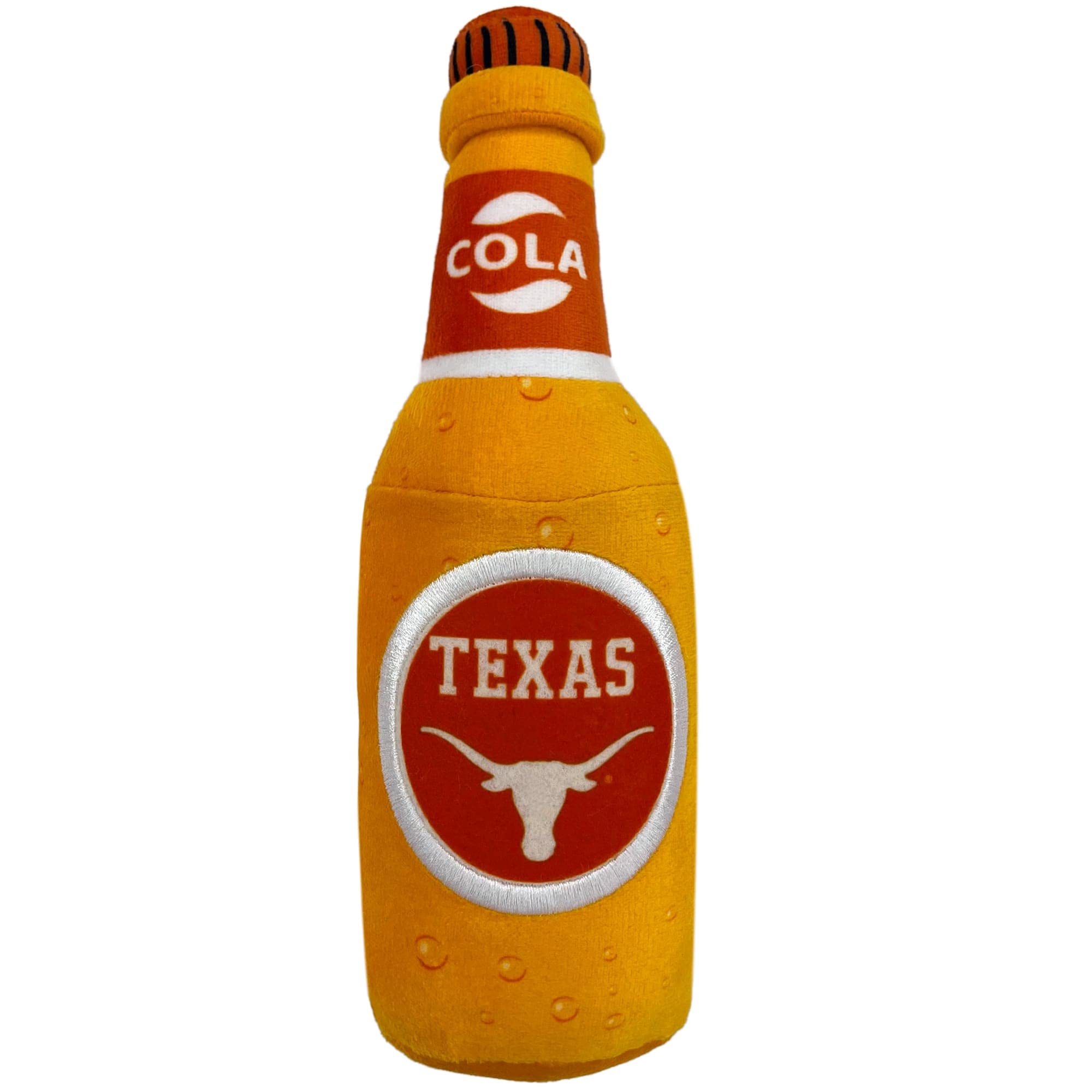 Pets First Ncaa Texas Longhorns Beer Bottle Plush Dog & Cat Squeak Toy- Cutest Stadium Soda Bottle Snack Plush Toy For Dogs & Ca