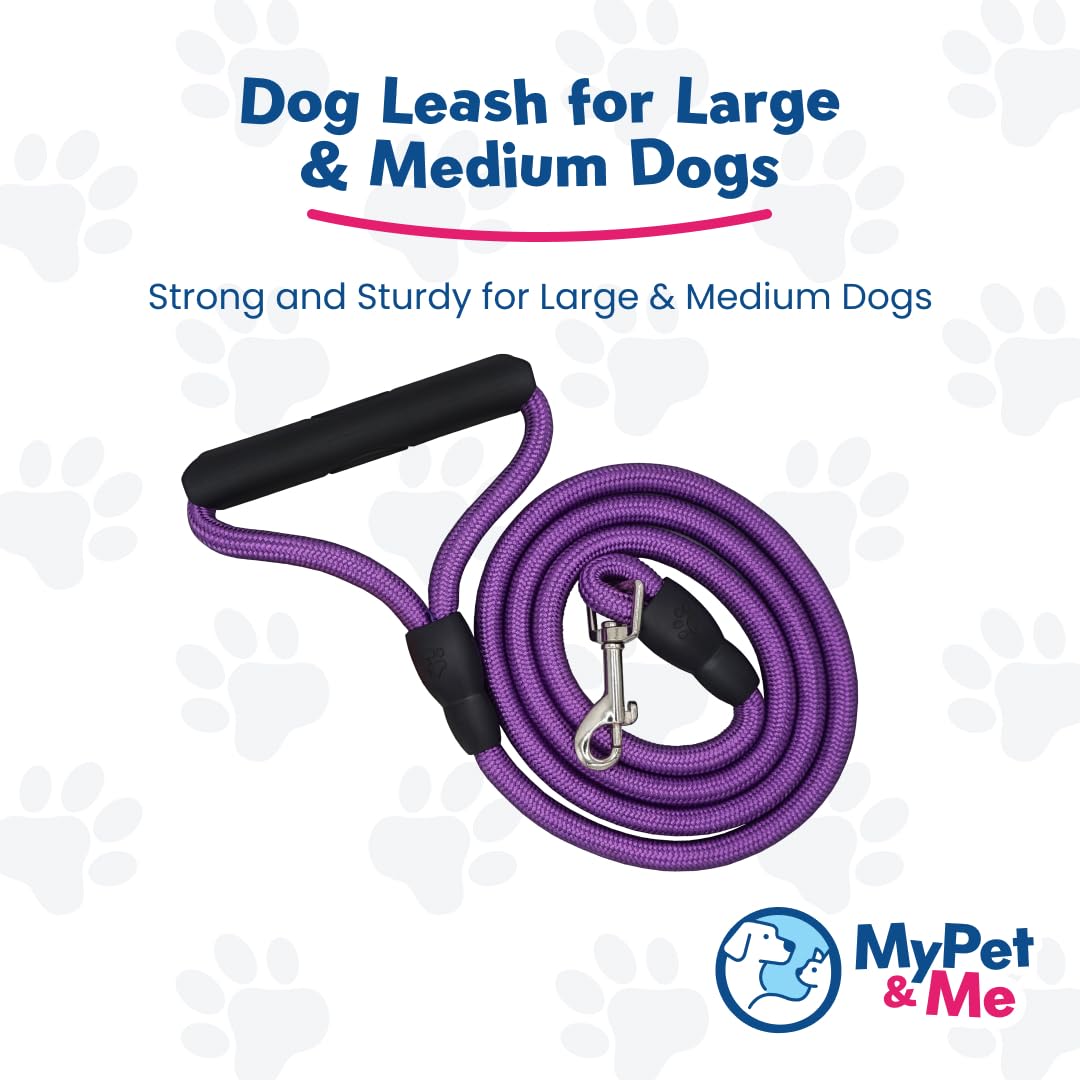 My Pet & Me - Dog Leash For Large & Medium Dogs - Durable Training Leash With Soft Padded Handle - Strong Pet Leashes For Walkin