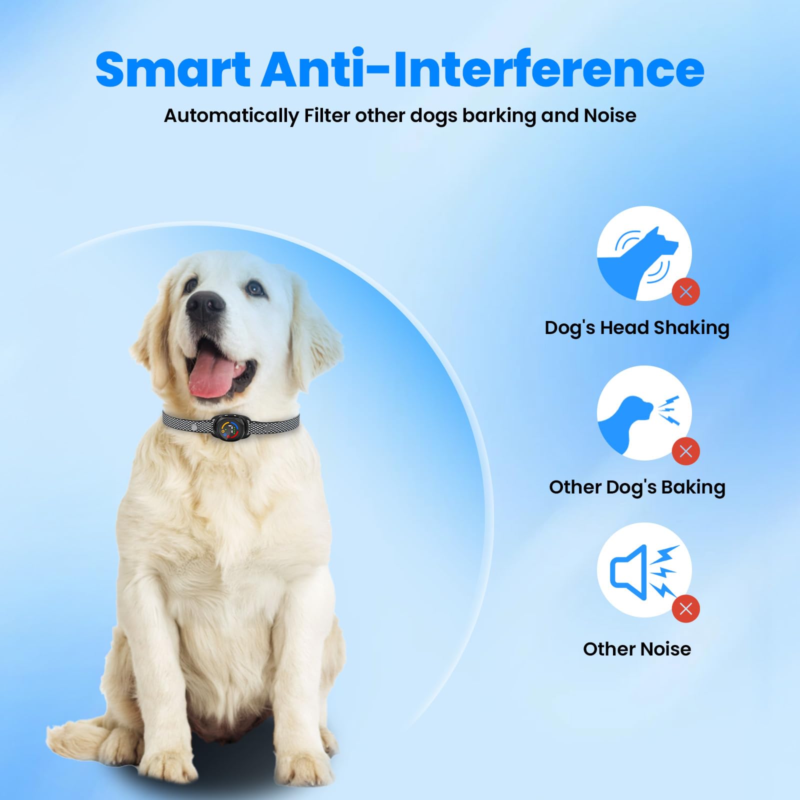 Pceotllar Bark Collar For Small Dogs 5-15Lbs, Anti Barking Collar With 3 Training Modes, No Shock Safe & Humane Dog Bark Collar,