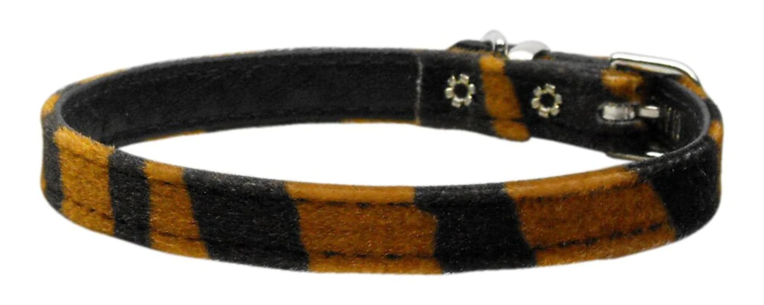 Dog, Puppy & Pet Plain Collar, &quot;3/8&quot; Wide Animal Print&quot; Jaguar 12