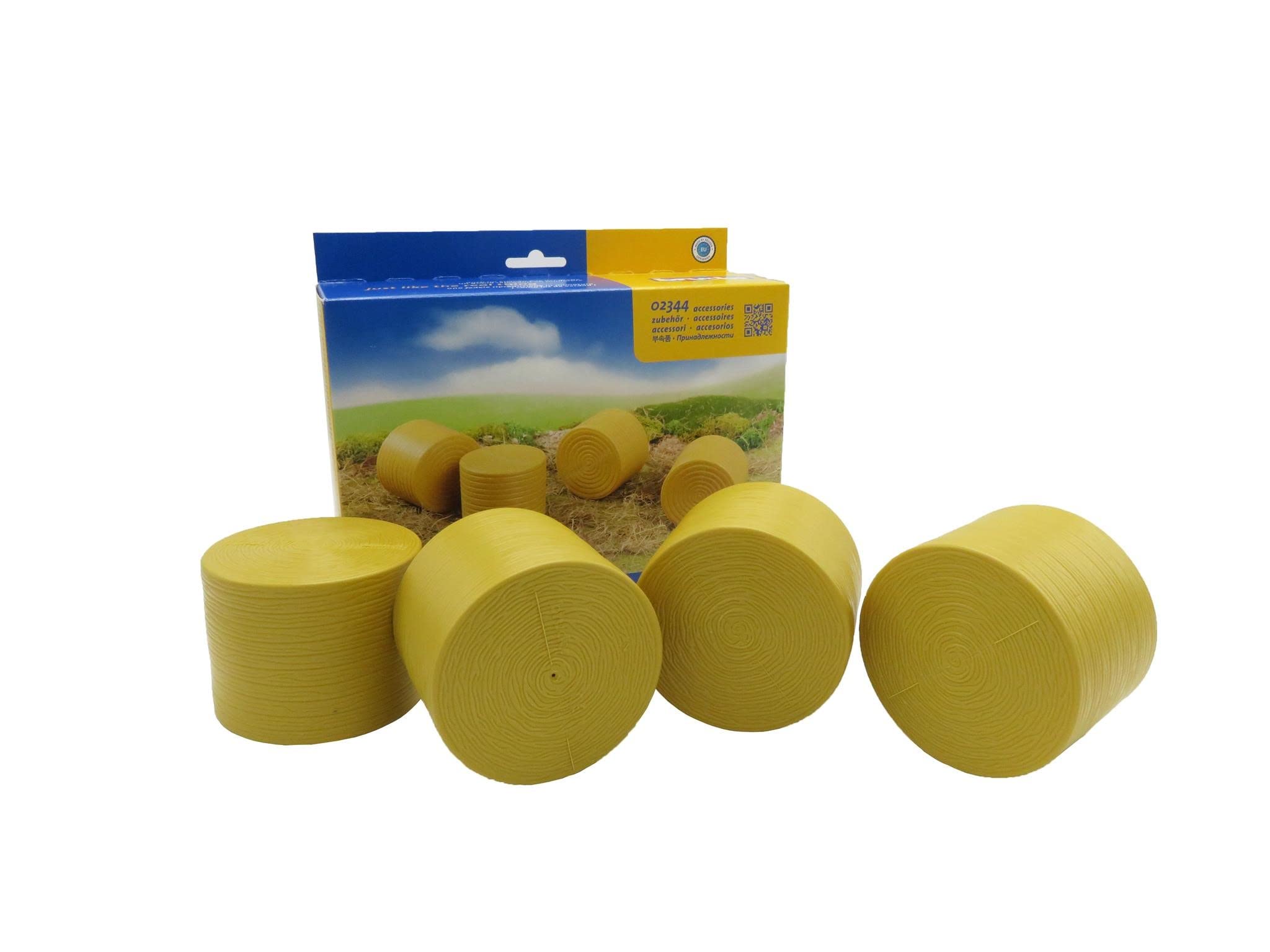 Bruder 02344 Accessories - Set Of 4 Round Hay Bales Brown