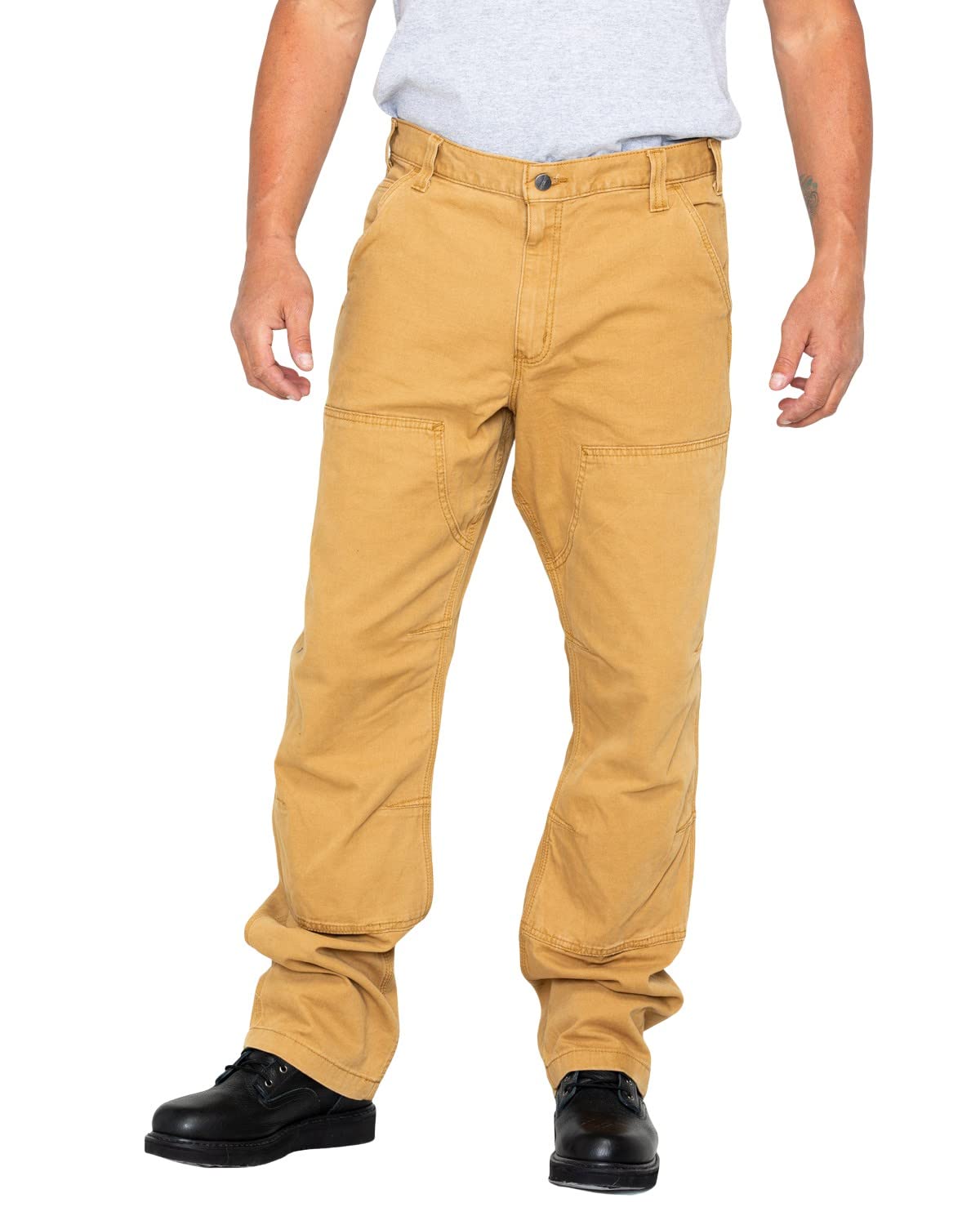 Carhartt Mens Rugged Flex Rigby Double Front Pant, Hickory, 42W X 30L