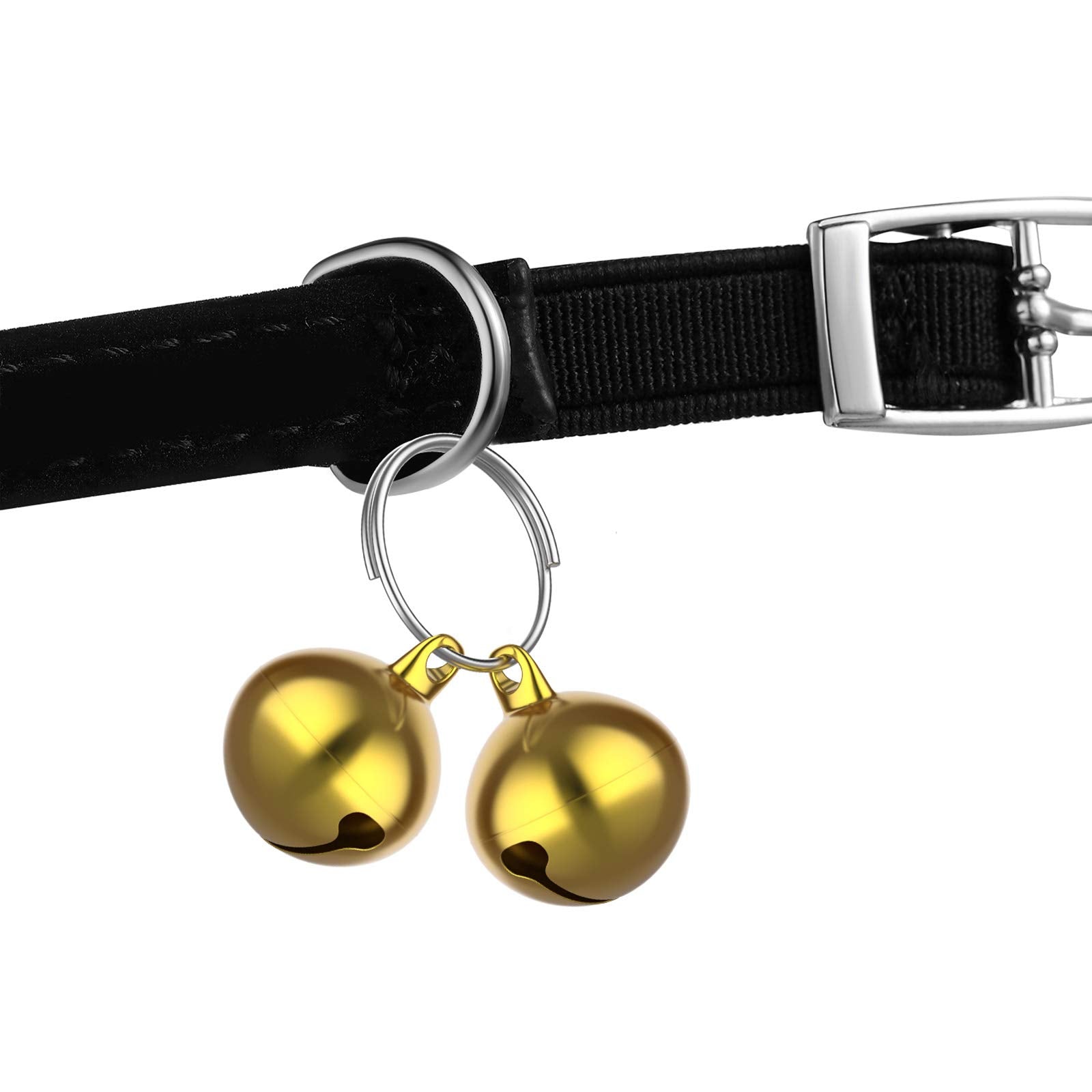 Outus 24 Sets Of Cat Bells For Cat And Dog Collar Loud Pendant Pet Cat And Dog Bell Pet Pendant Accessories (Gold)