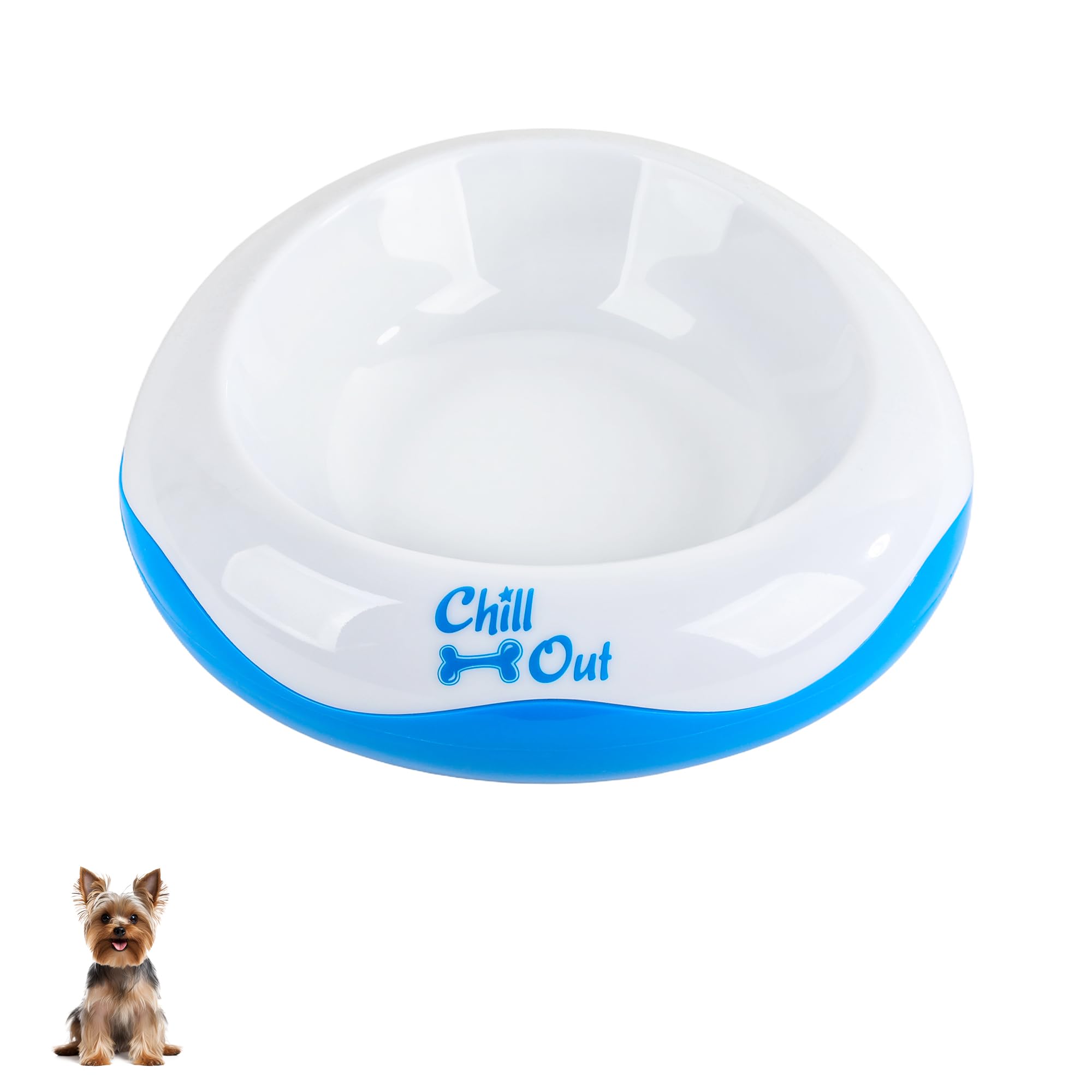 ALL FOR PAWS Dog Cooling Water Bowl, Pet Cold Bowl Cooler for Small Dogs & Cats, Chill Out Water & Food Bowl for Summer Hot Weat