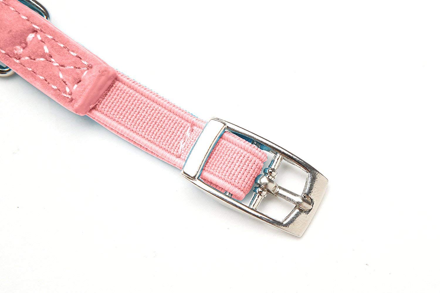 Chukchi Heart Bling Cat Collar With Safety Belt And Bell 8-11 Inches(Pink)