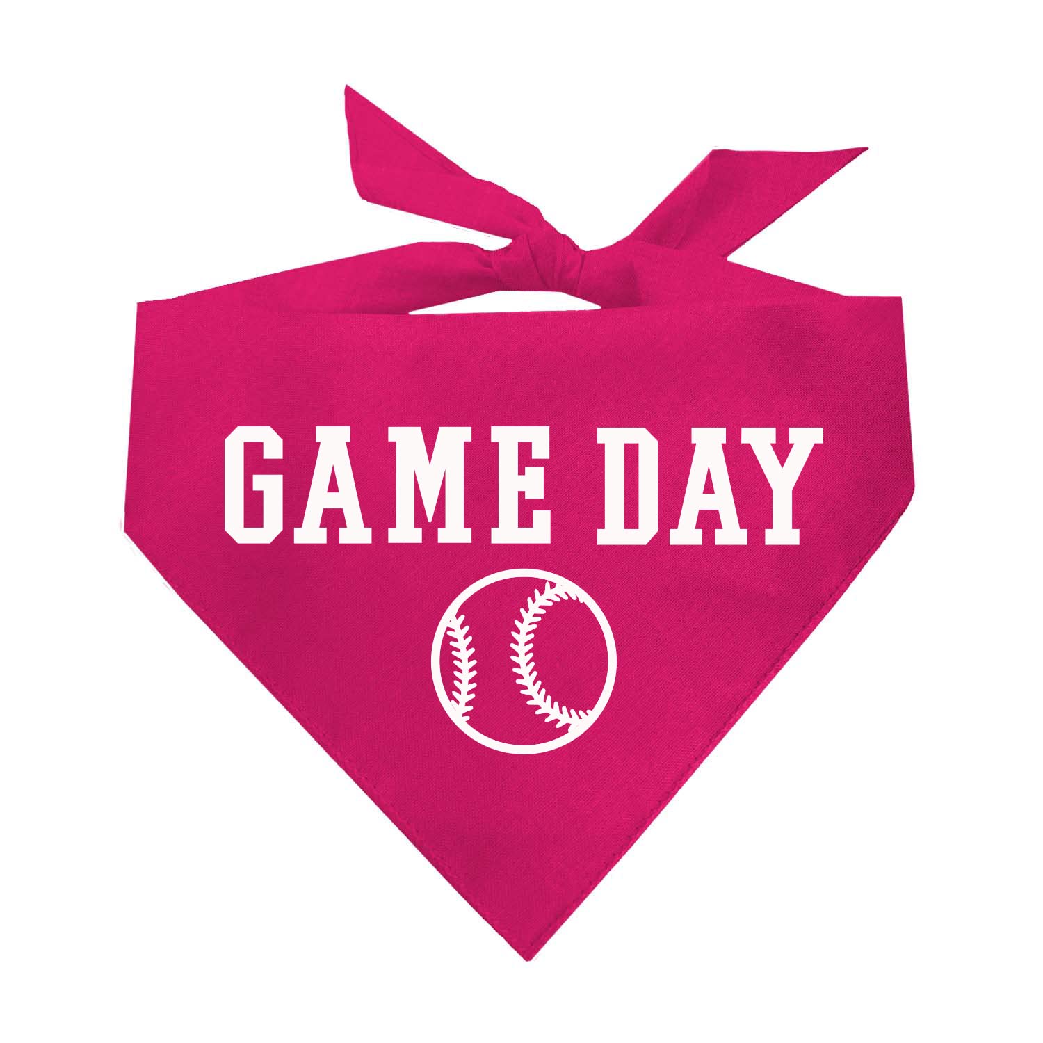 Game Day Baseball Dog Bandana (1054 Hot Pink, One Size)
