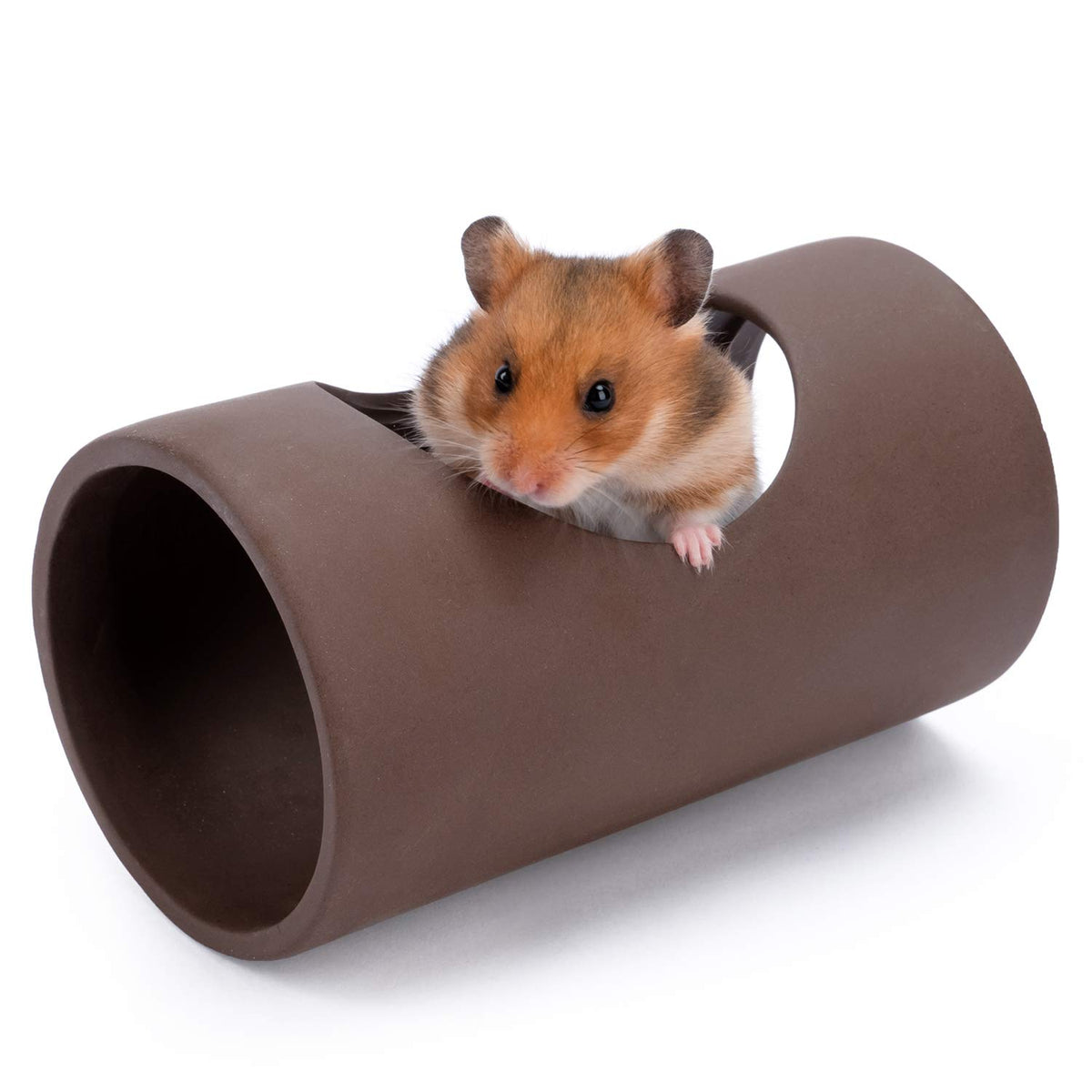 Niteangel Ceramic Hamster Tunnel & Tubes Hideout: For Dwarf Robo Syrian Hamsters Mice Rats Or Other Small Animals (Tunnel - Large)