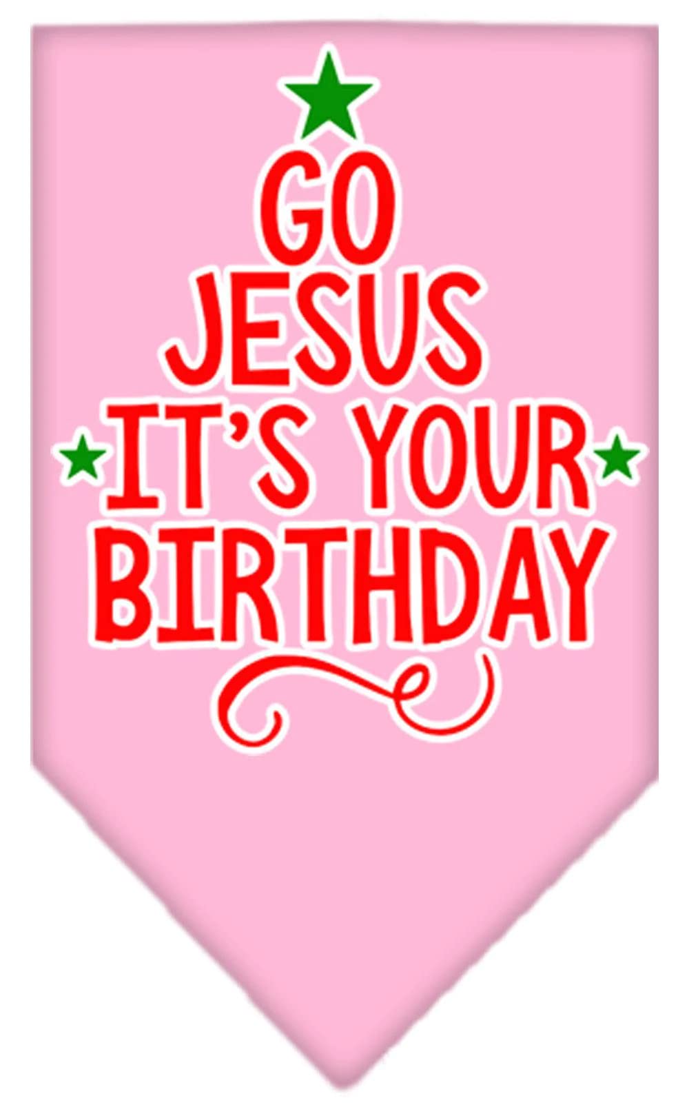 Mirage Pet Product Go Jesus Screen Print Bandana Red Large