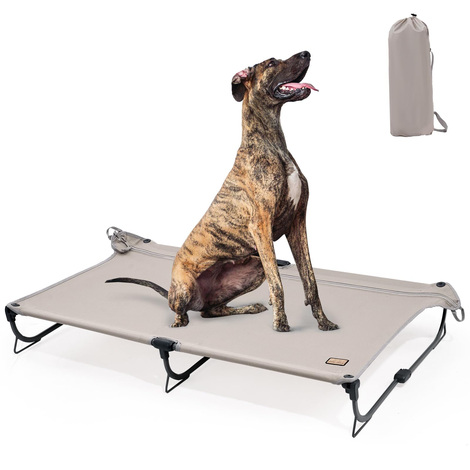 Canine Canyon Daisy Cot, Xl Foldable Elevated Dog Bed, Portable Raised Outdoor Folding Dog Cot, Cooling, Chew Proof, Waterproof,