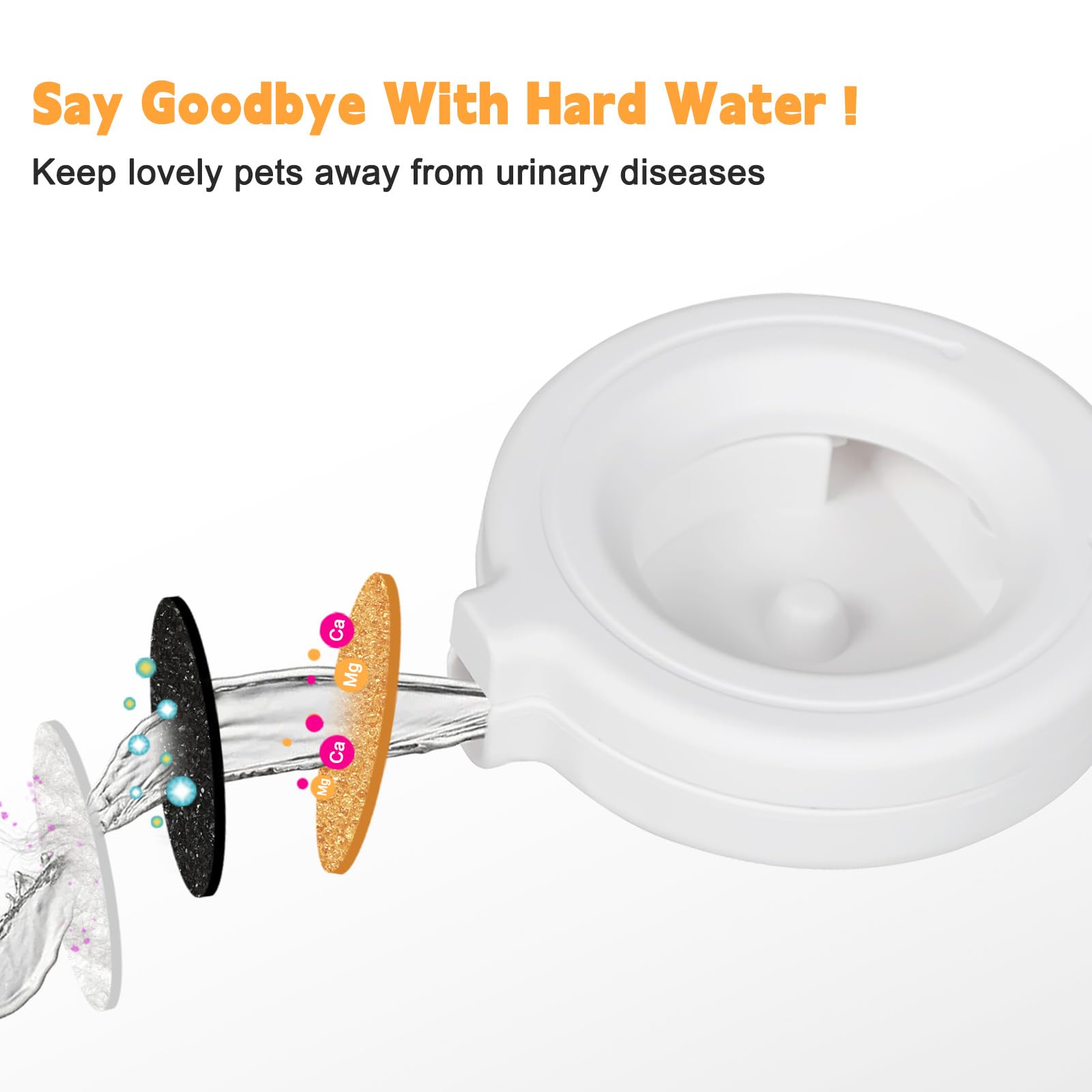 RIZZARI Dog Water Bowl Dispenser: 5L Gravity Black Automatic Stainless Steel Drinking Feeder with Filter for Dogs and Cats