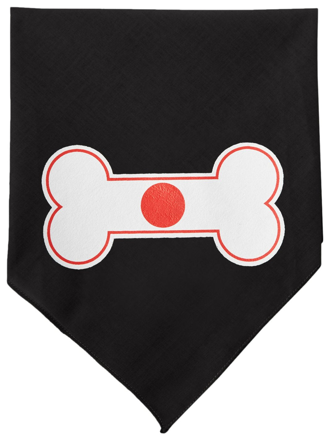 Mirage Pet Products Bone Flag Japan Screen Print Bandana for Pets, Small, Black