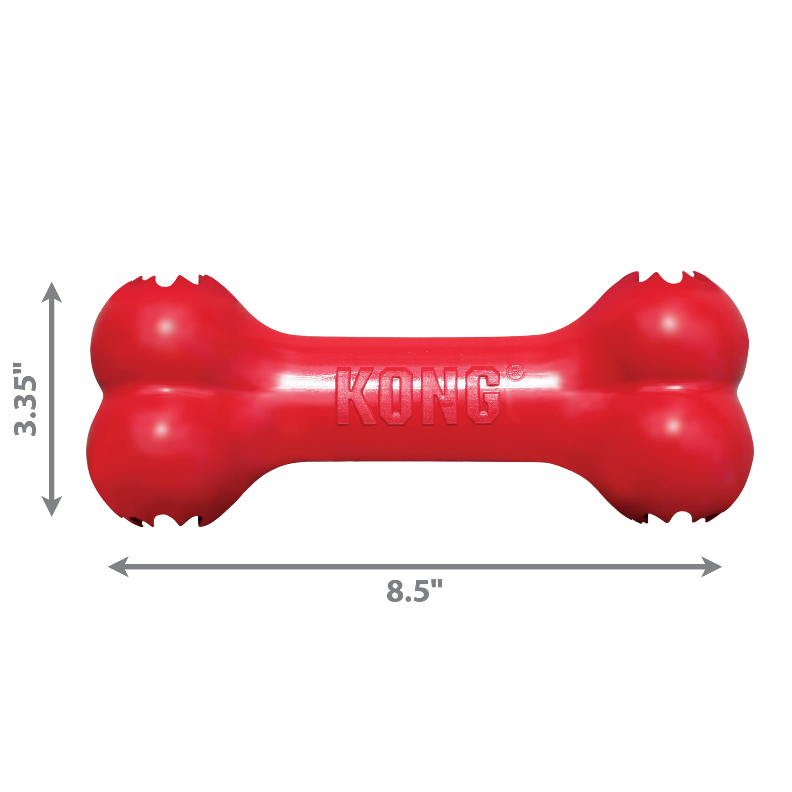 Kong Goodie Bone - Classic Durable Natural Rubber Dog Bone, Supports Mental Engagement - Treat Dispensing - Red - For Large Dogs