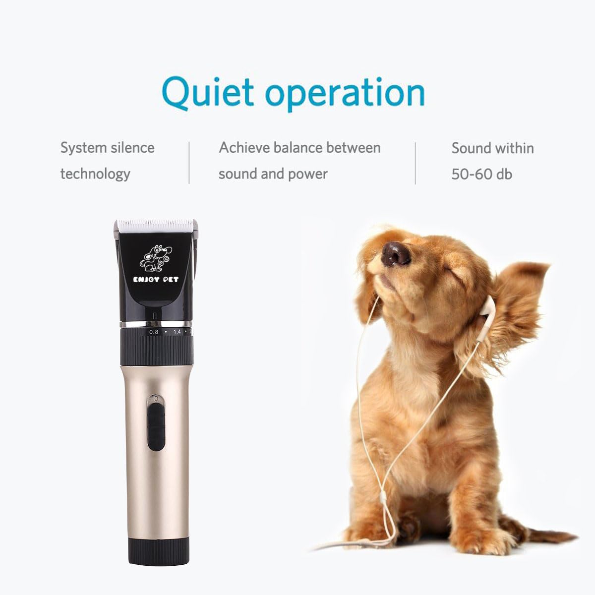 Dog Clippers For Grooming, Low Noise Dog Grooming Clippers, Cordless Dog Hair Trimmer, Rechargeable Dog Shavers For Grooming Dogs Cats Pets