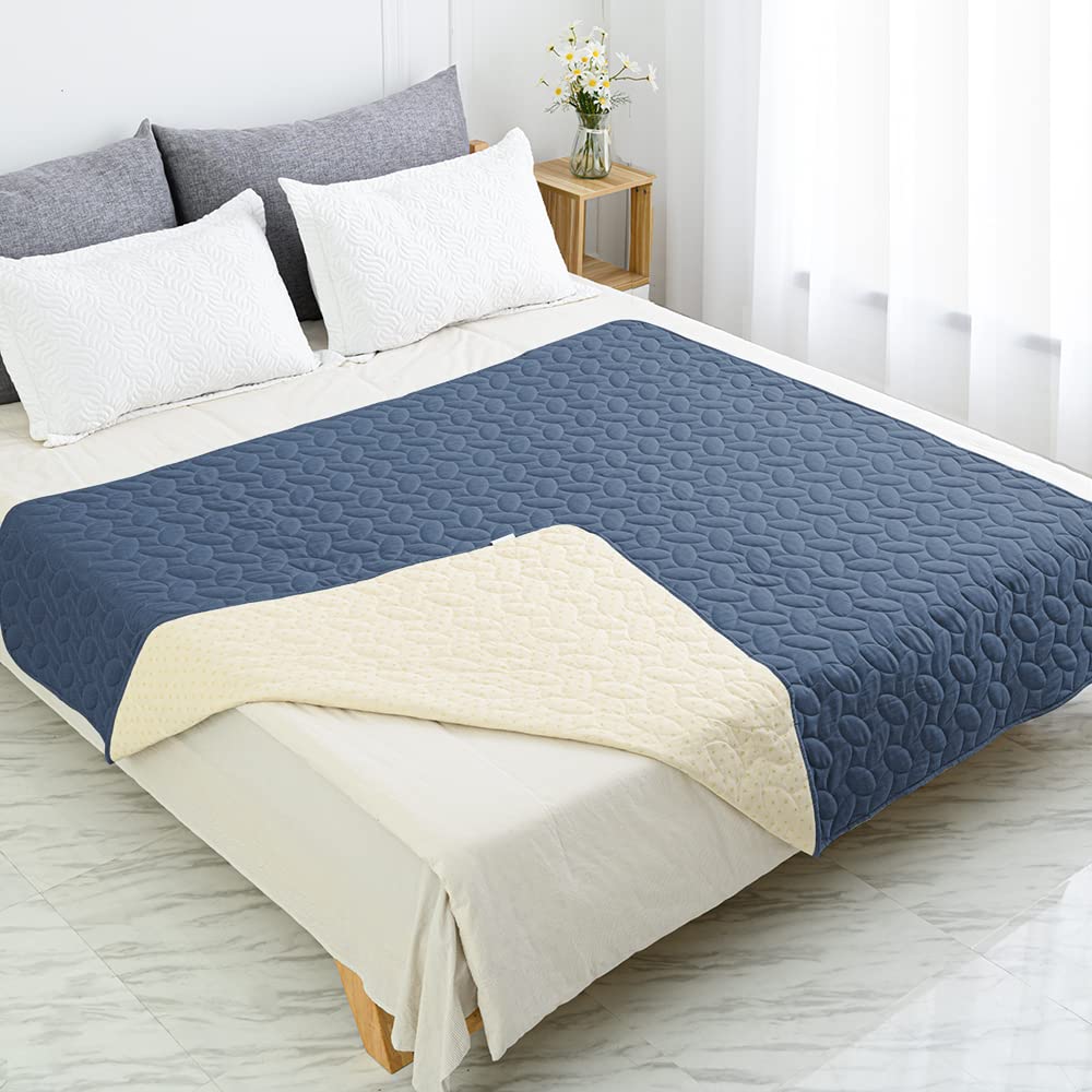 Ameritex Waterproof Pet Bed Cover Anti-Slip Dog Bed Blanket for Sofa and Furniture Waterproof New Pattern Design (Navyblue, 30x9