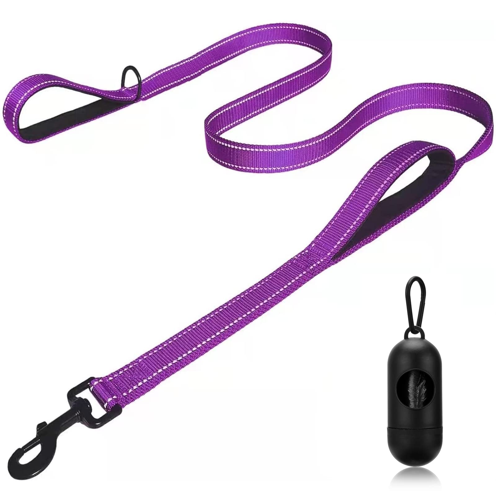 Dog Leash, Heavy Duty Dog Leash, Leashes For Large Breed Dogs 5Ft 6Ft, Double Handle Dog Leash, Reflective Training Lead, Perfect For Medium To Large Dogs