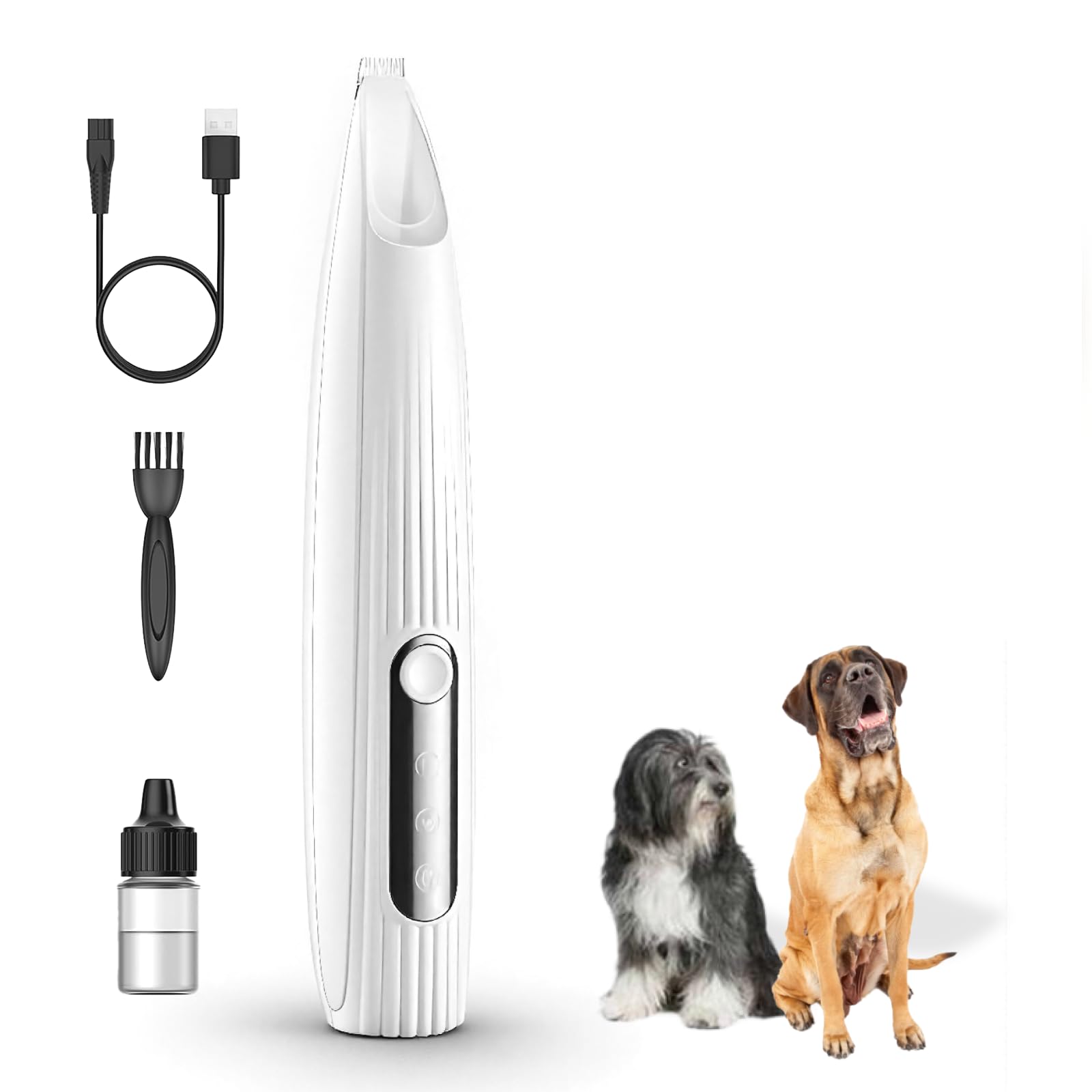 Heusom Silent Groom Pro Pet Paw Trimmer | Cordless Shaver for Dogs, Cats, Big & Small Animals with Light | Rechargeable Home and