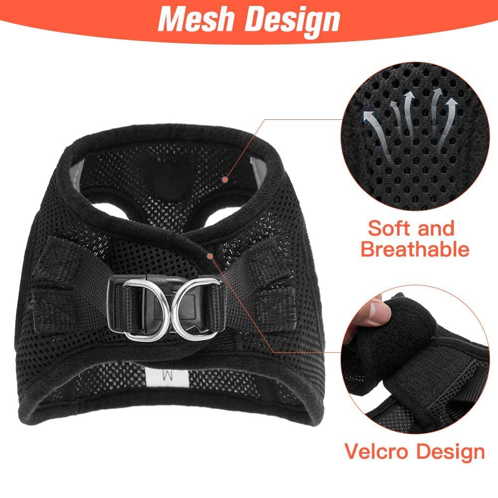 Puppy Harness And Leash Set - Soft Mesh Dog Vest Harness, Reflective & Adjustable Harness For Small To Medium Dogs, Cats And Pup