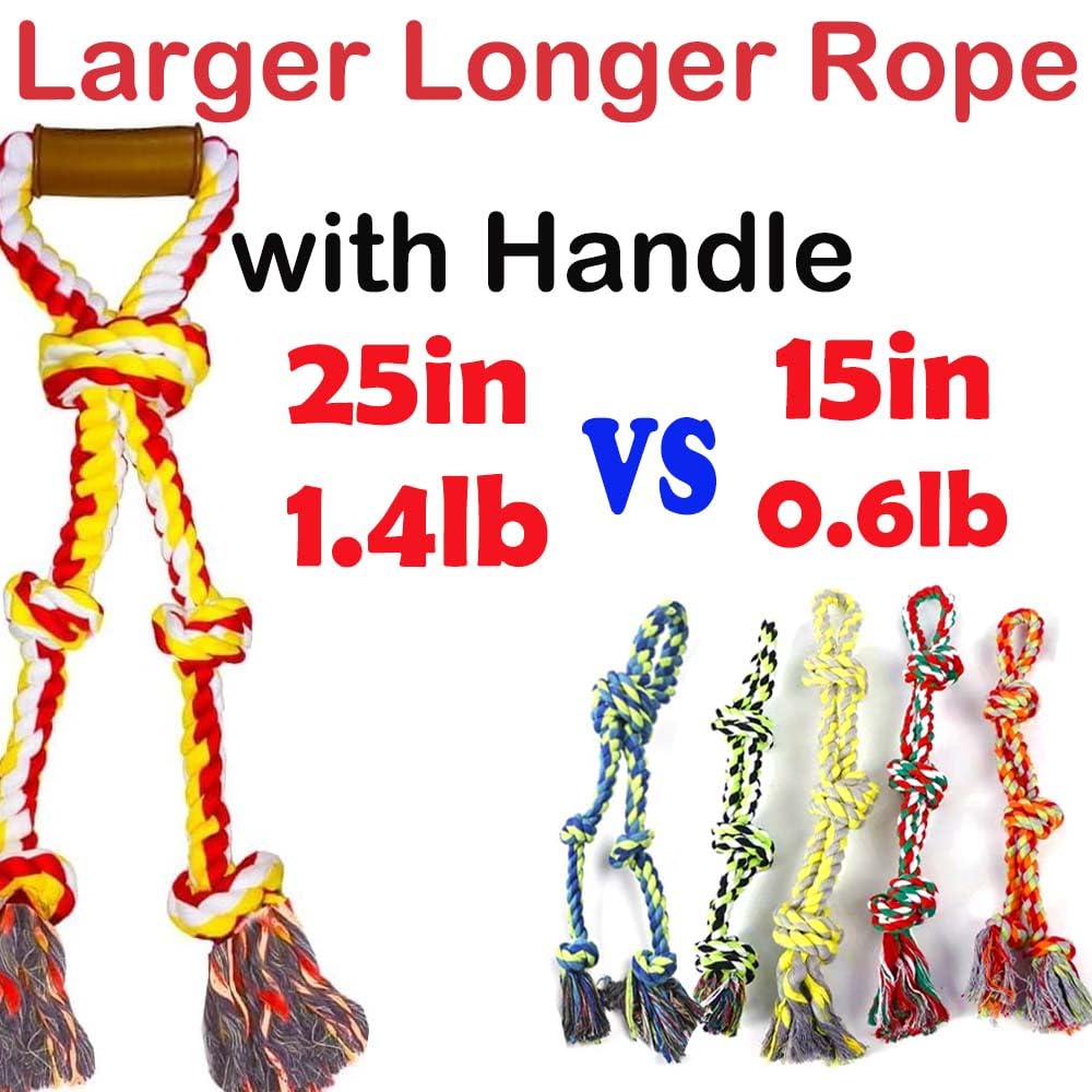 Fejapa Large Dog Rope Toys For Aggressive Chewers - Pitbull Tug Of War, Heavy Duty, Outdoor, Medium To Large Breed, Durable Dog