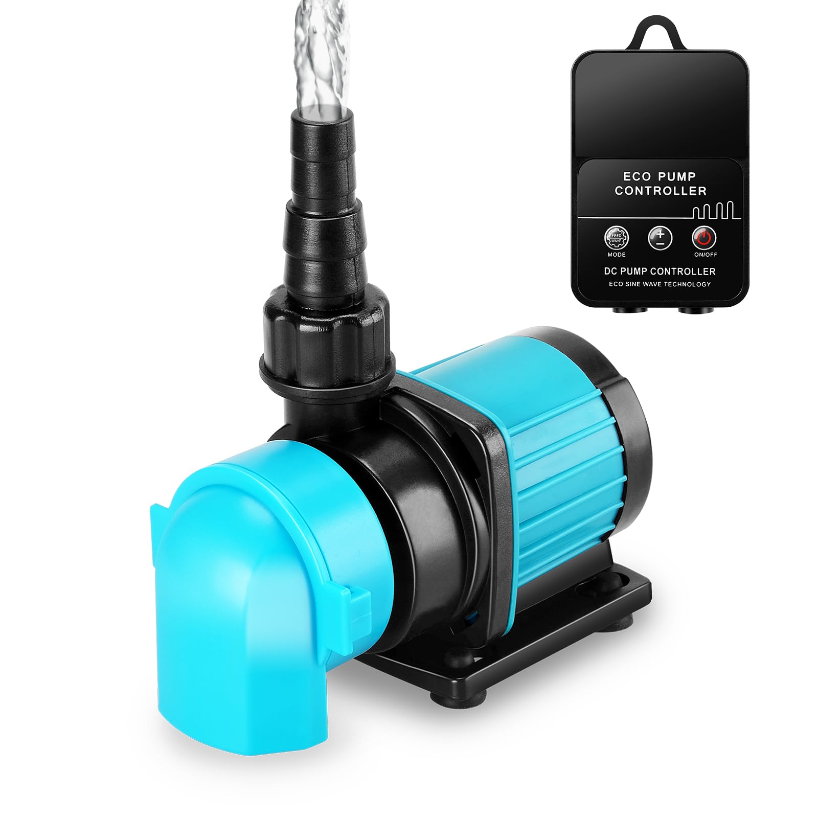 JEREPOND 400GPH Aquarium Return pump with LCD display controller, 15W DC 24V aquarium pump for saltwater freshwater aquarium,fis