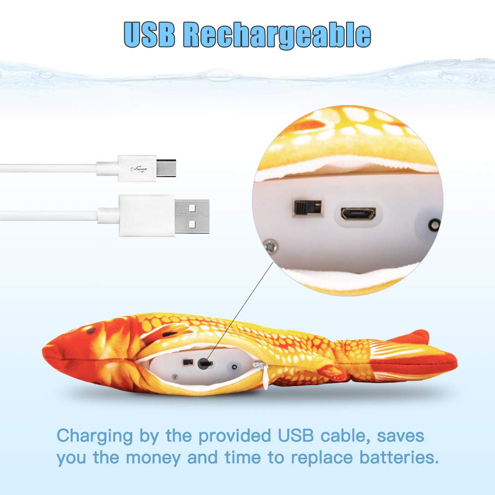 Tooge 2 Pack 11' Floppy Fish Cat Toys With Silvervine And Catnip For Indoor Cats Interactive Flopping Fish Cat Kicker Catnip To