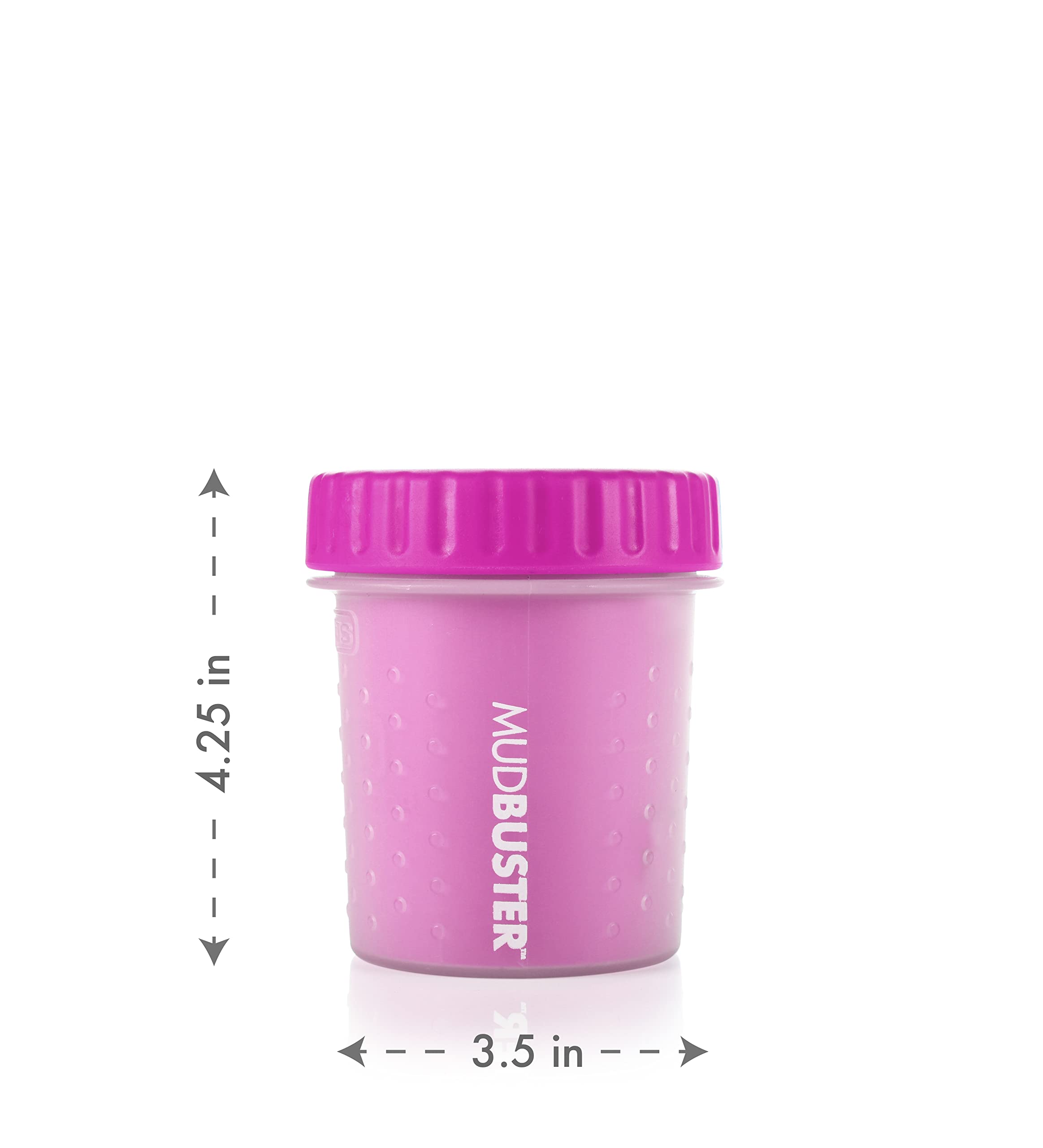 Dexas Mudbuster Portable Dog Paw Washer/Paw Cleaner, Small, Fuchsia