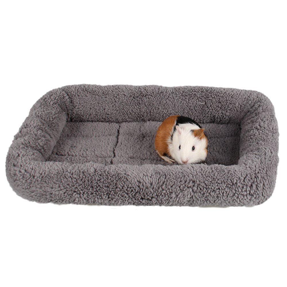 Enjoying Plush Cat Bed Mat - Small Grey Polyester Cushion with Pillow for Pets - Model EN3-A100-Gray-S, Antiskid Bottom, Ideal for Cats and Dogs