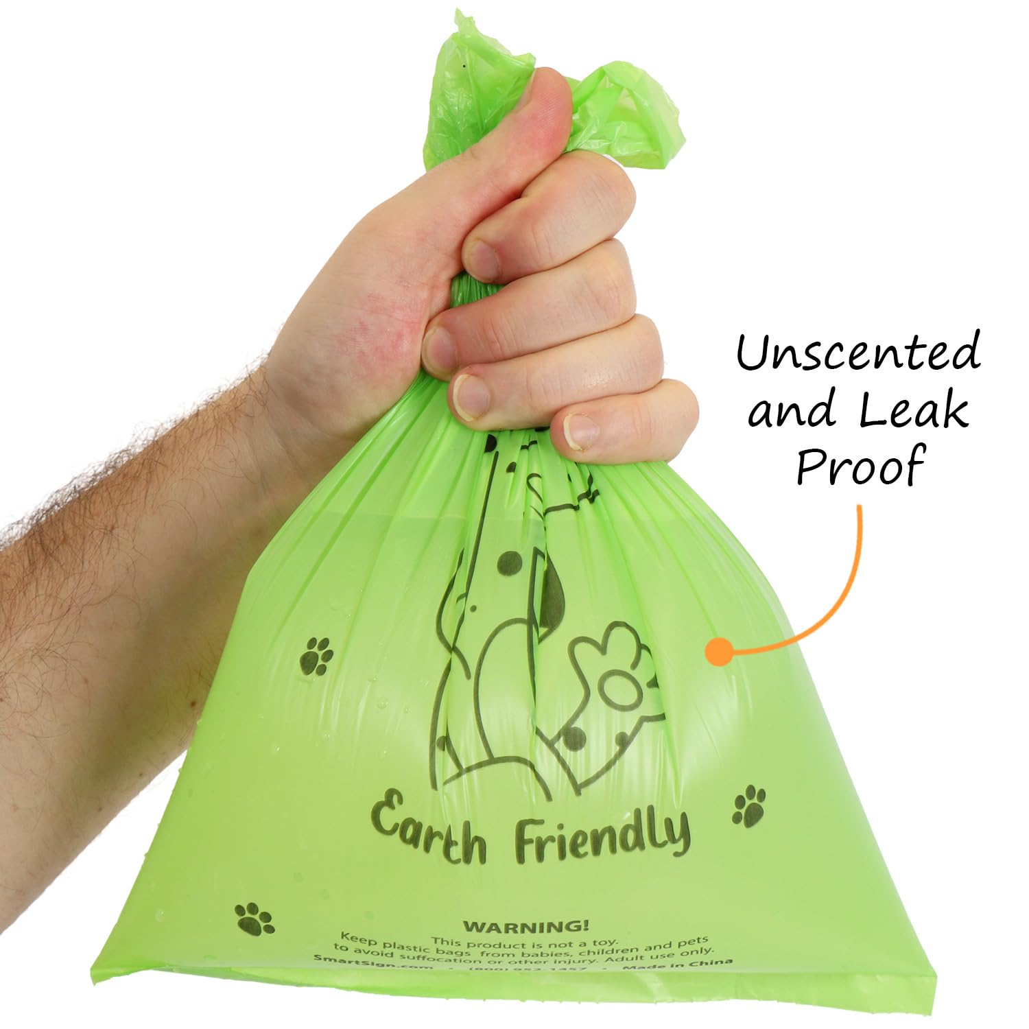 Smartsign Please Clean Up After Your Pet Yard Sign & Clip-On Preloaded Dispenser Combo/Kit With 135 Dog Poop Waste Bags, 7''X10'