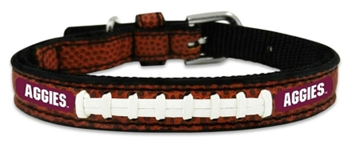 NCAA Texas A&M Aggies Classic Leather Football Collar, Toy