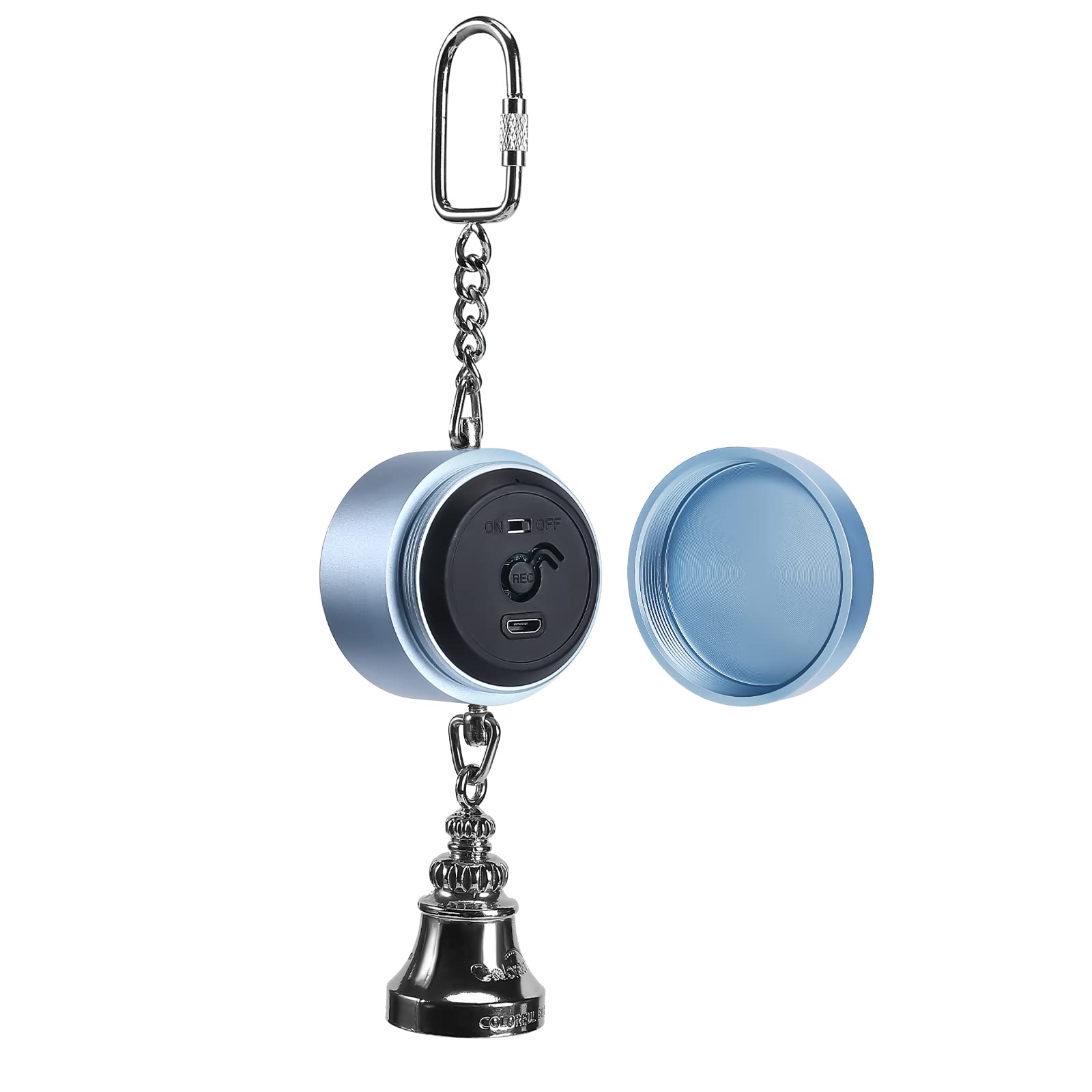 Colorday Bird Toys Parrot Talking Coach & Interactive Voice Bell For Parakeet, African Grey, Amazon Parrots, Quaker, Cockatiel, Conure (Blue)