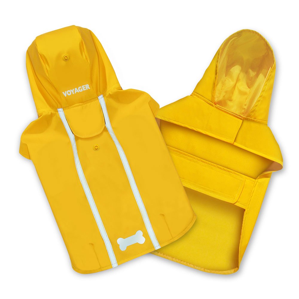 Best Pet Supplies - Voyager Waterproof Dogs Rain Poncho - Yellow - Large, Chest: 25 ~ 30 (253-YW-L)