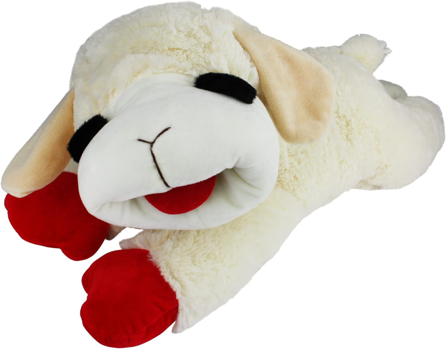 HDP Lambchop Plush Dog Toy 24'' with Squeaker Color:White 24'' Size:Pack of 1