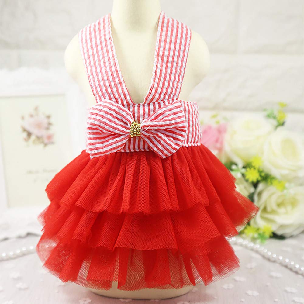 Clopon Yorkie Clothes For Small Dogs Cute Dresses Tiny Puppy Princess Dress Harness Vest Summer Skirt Xs