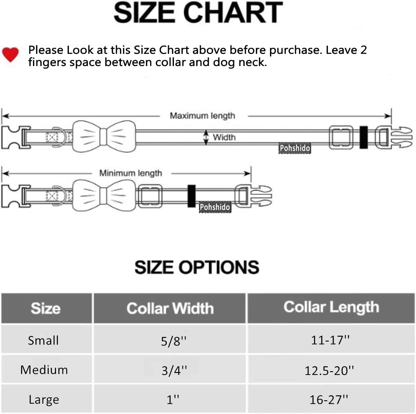 2 Pack Valentine Holiday Collar with Bow Tie, Heart Dog Collar for Large Medium Small Pets Puppies (Large)