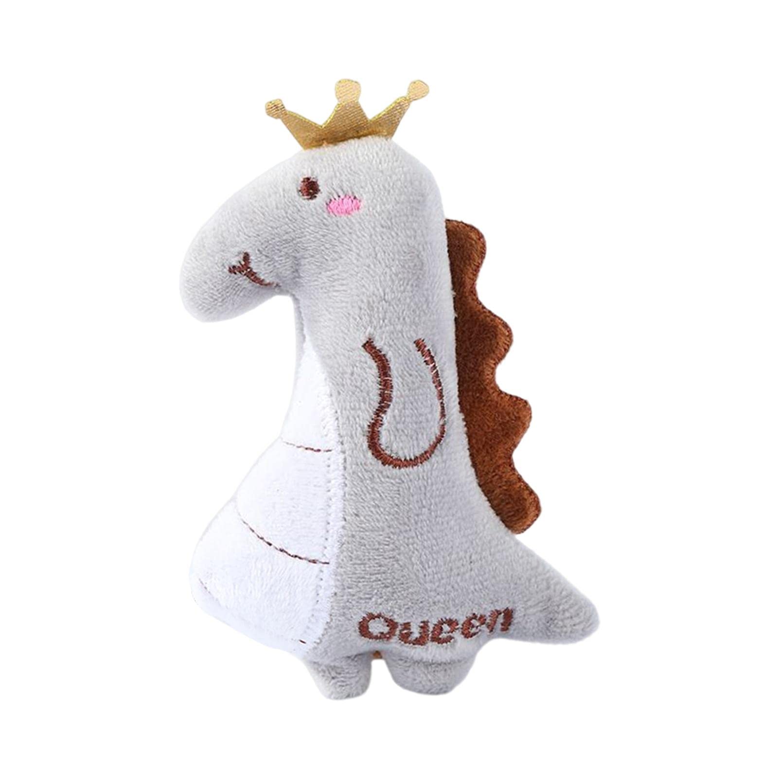 Atorse Cat Catnip Toy Gift Kitten Interactive Plush Toy Bite Resistant Chewing Toy Gray Dinosaur 11.5Cm