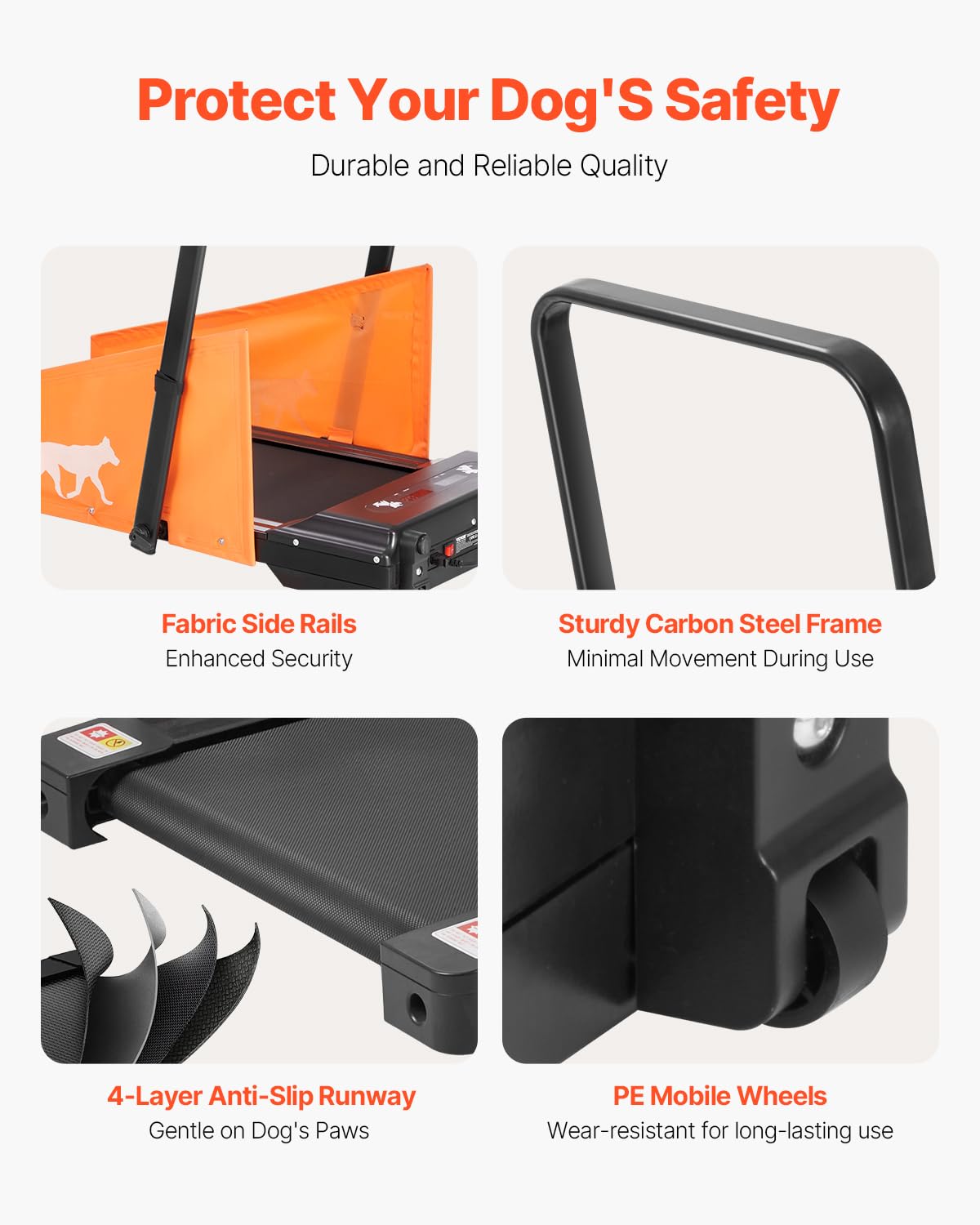 Vevor Dog Treadmill For Small & Medium Dogs, Dog Pacer, Pet Running Machine Slat Mill To Keep Dogs Active & Fit, Foldable U Shap