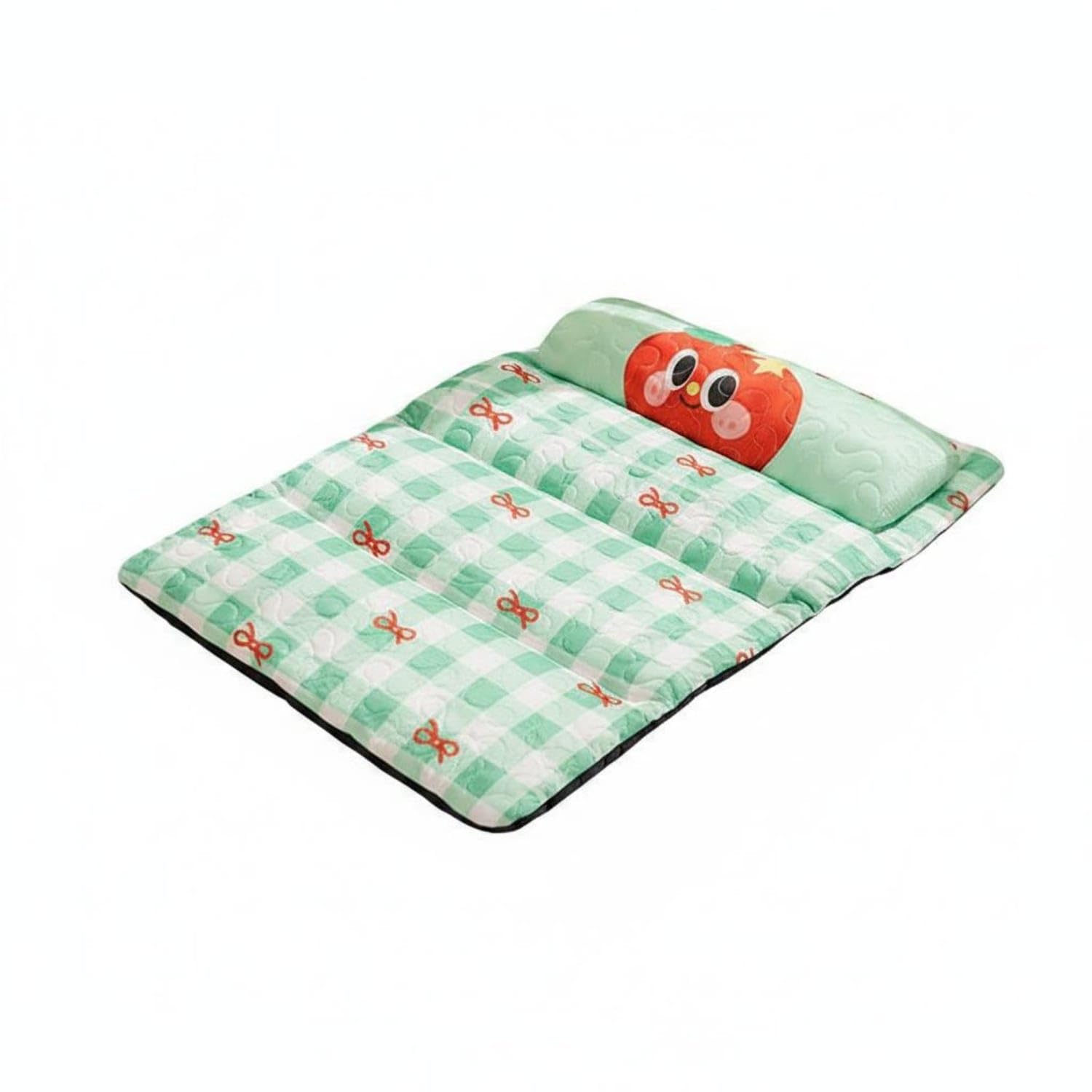 Merishopp Soft Ice Silk Cooling Pad Breathable Cooling Feline Mat Easy to Clean Summer Feline Bed for Hot Weather, Green, 2XL | 