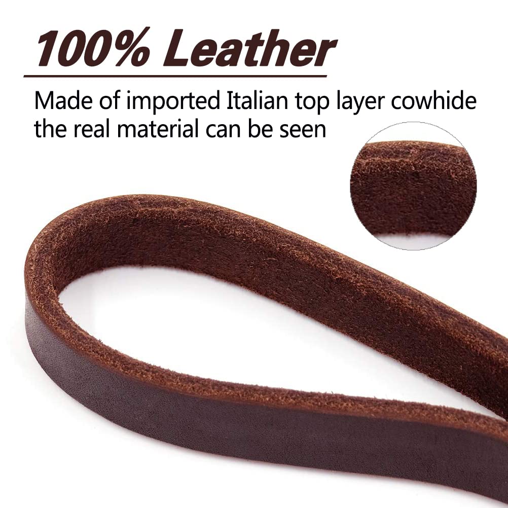Lwbmg Leather Dog Leash 6Ft, Heavy Duty Dog Leash, Strong Durable Genuine Leather Braided Dog Leash, Soft And Comfortable Leathe