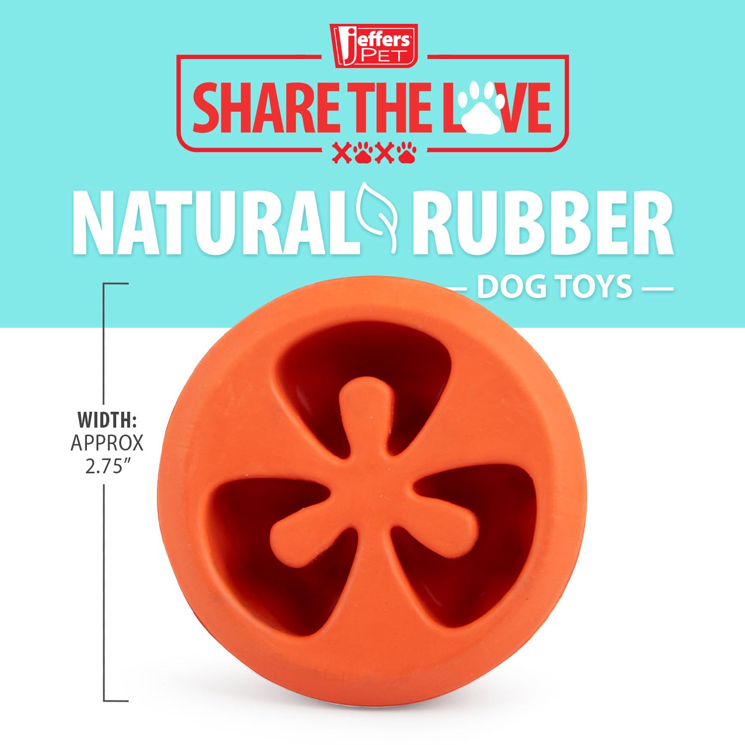 Jeffers Pet Natural Rubber Dog Chew Toy - Red Tomato, Small - Treat Dispensing, Vanilla Scent, Durable, Non-Toxic, Dishwasher Sa