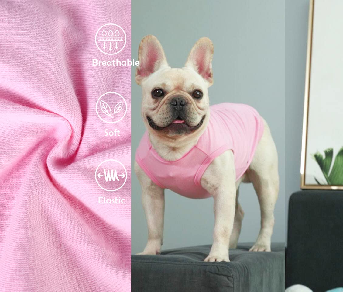 Sychien Dog Pink Shirt For Large Dogs,Blank Plain Pink Cotton Shirts For Big Pet,Xl Pink Rose