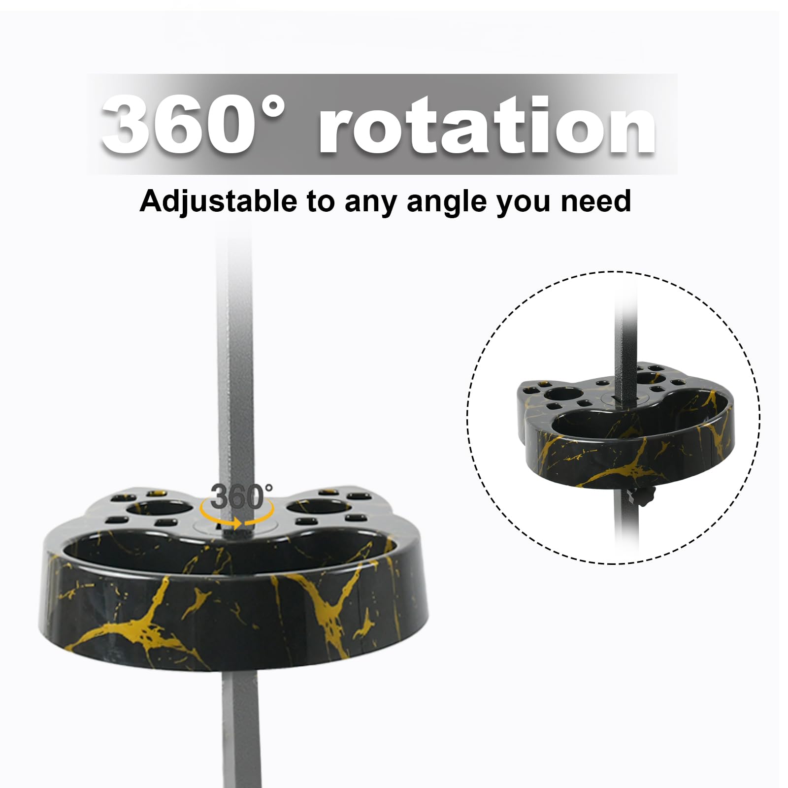 Huioqwe Compact Beauty Tool Organizer For Grooming Arm - Adjustable And Rotatable Scissor And Brush Holder