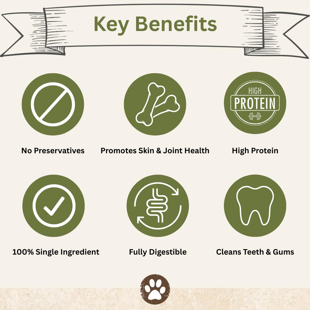 Top Dog Chews - Cow Tails (25 Pack), High-Protein Dog Treats, 100% Naturally Sourced Dog Chew from Free Range Grass-Fed Cattle,