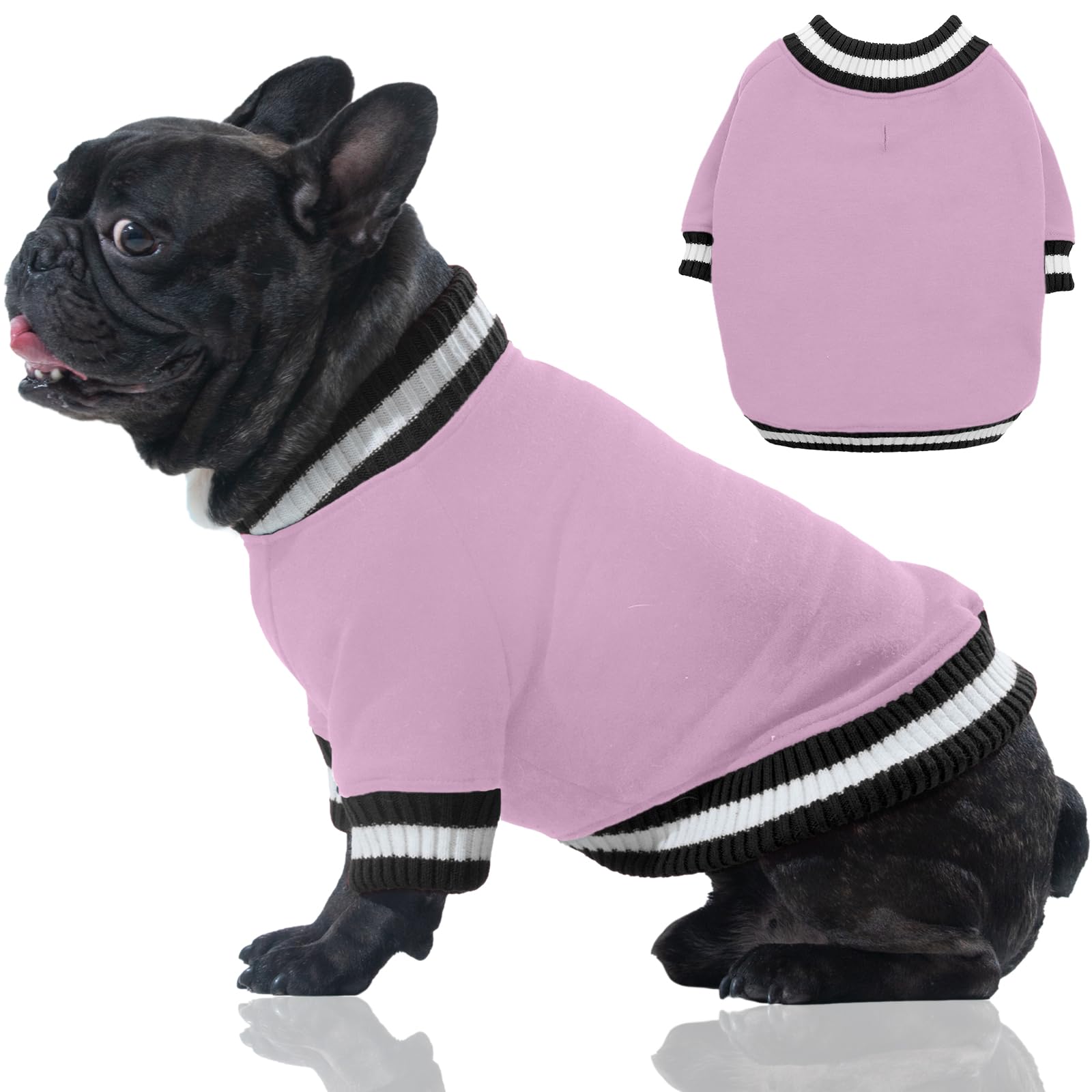 Fuamey Dog Pullover Sweatshirt,Dog Winter Sweaters Warm Clothes Vest Thick Puppy Soft Pet Fleece Sweater Cute Doggie Boy Girl Ou