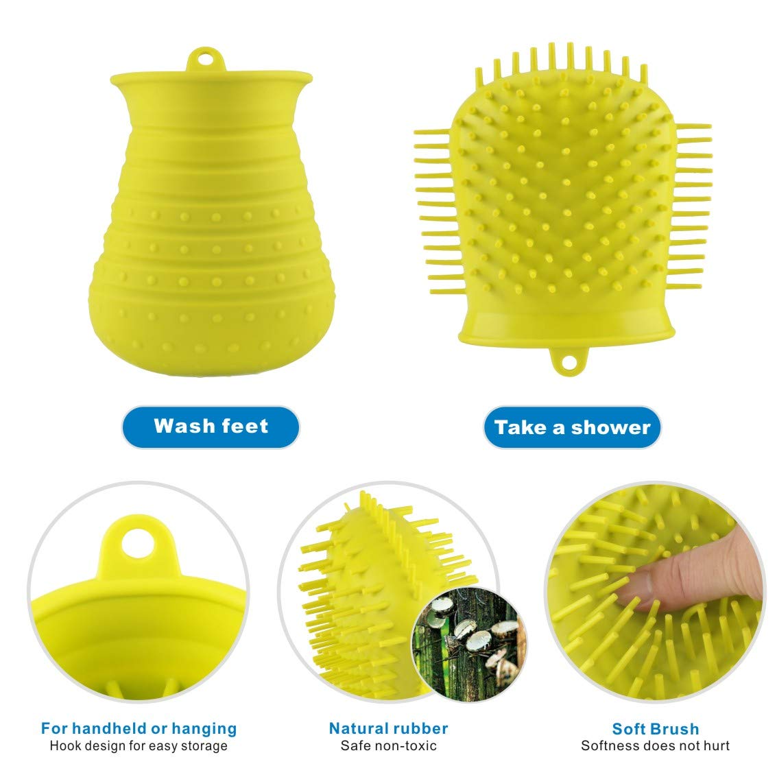 Idepet Dog Paw Cleaner Cup with Towel Pet Foot Washer Protable Dog Cleaning Brush for Puppy Cats Massage Grooming Dirty Claw (Gr