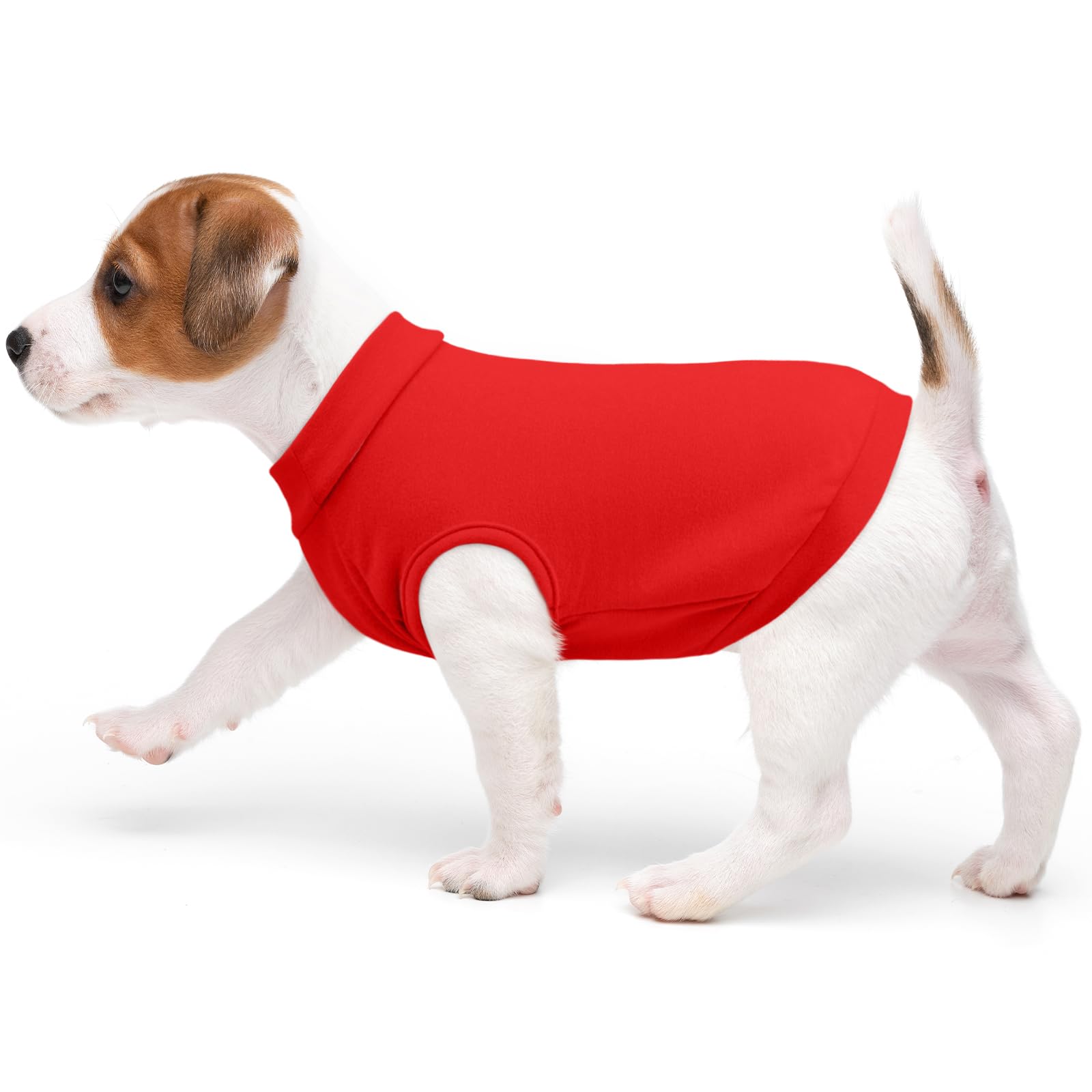 Kuoser Dog Fleece Vest, Dog Pullover Sweatershirt Warm Breathable Dog Coat For Small Dog, Turtleneck Thick Winter Sweater With L
