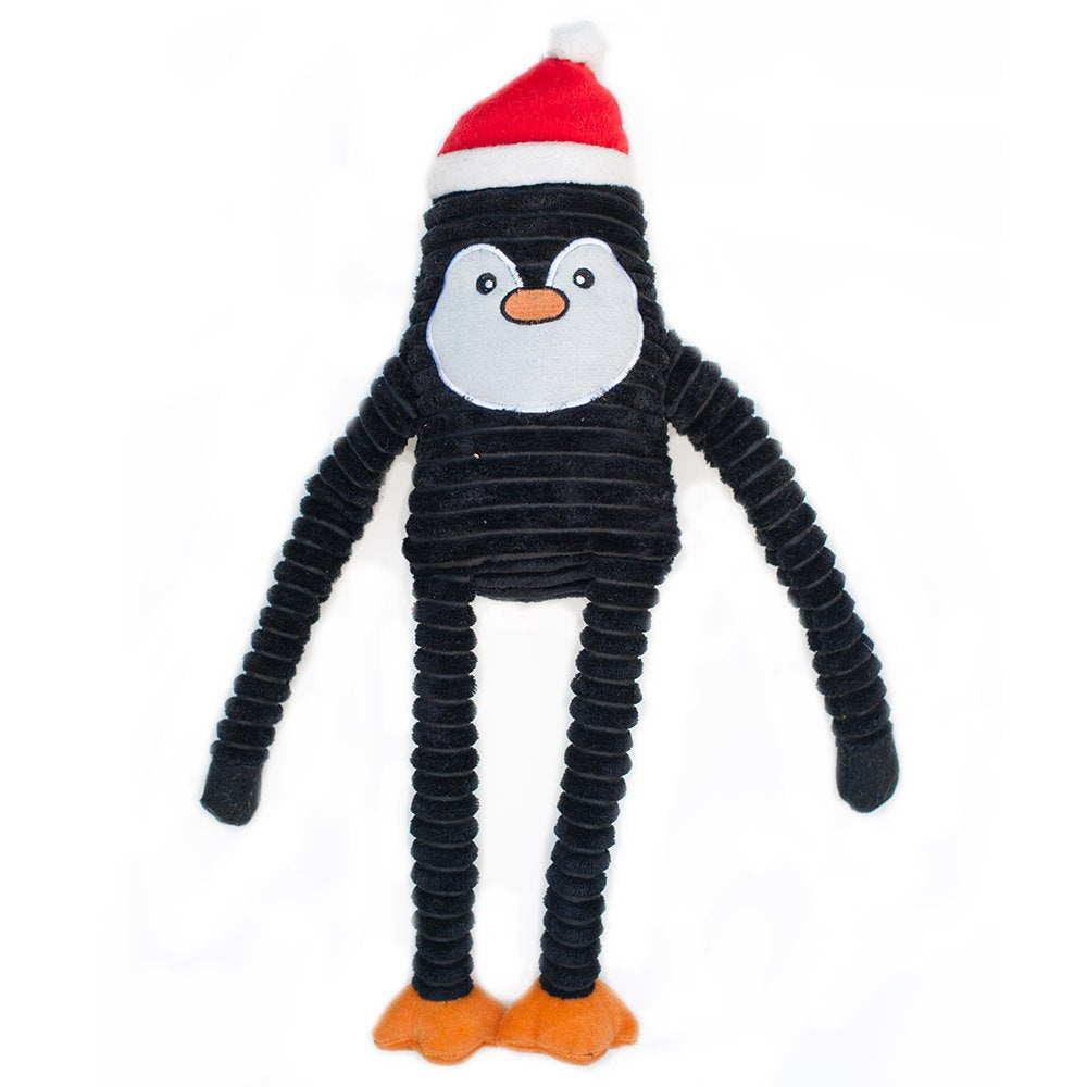 Zippypaws Crinkle Christmas Dog Toy - Plush Squeaky Holiday Dog Gifts For Small & Medium Puppy Dogs, Interactive Hide & Seek Stocking Stuffers For Pets - Holiday Penguin, X-Large