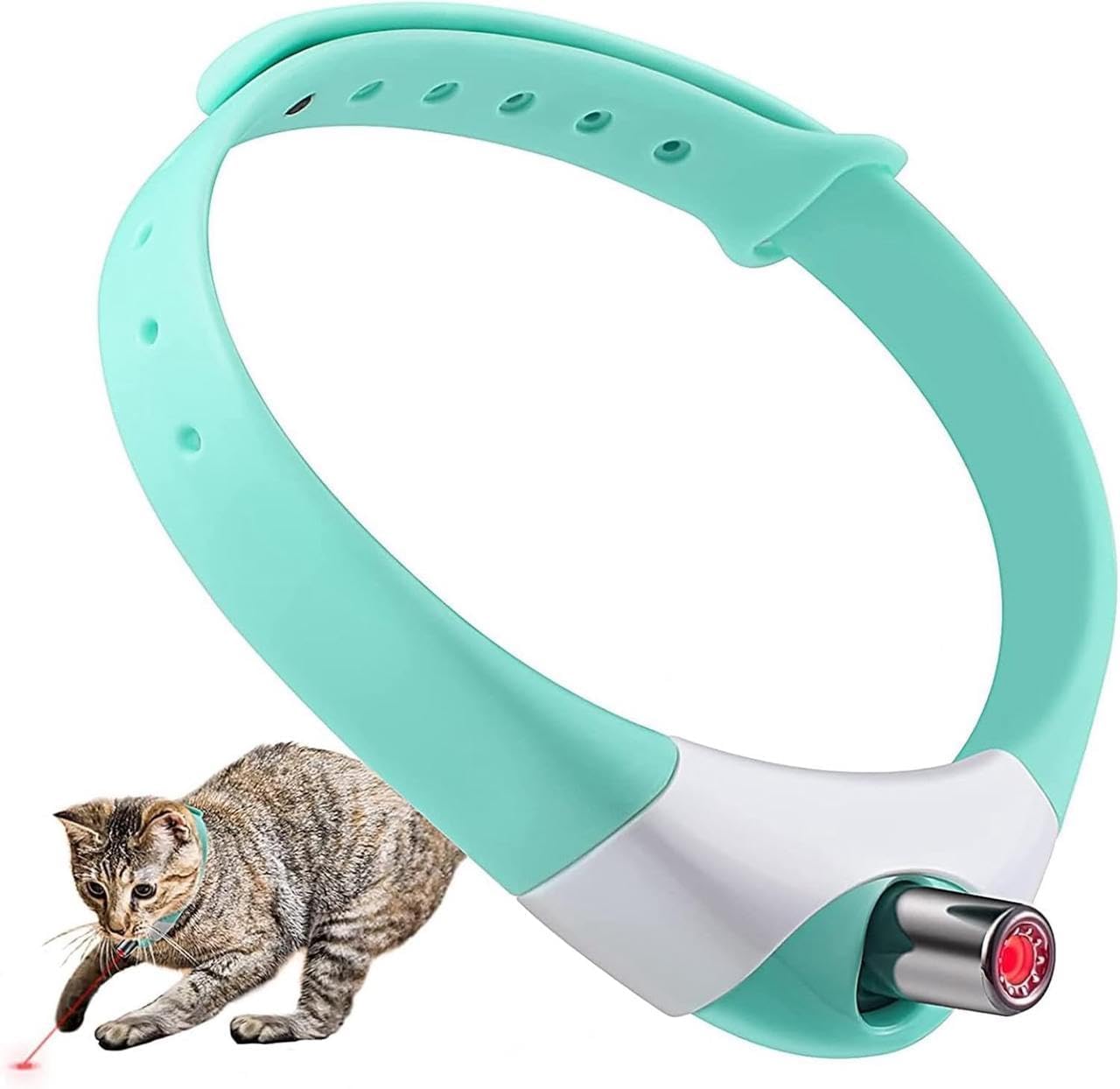 Ali Shipping Rechargeable Cat Collar Laser Toy | Interactive Wearable Laser Pointer For Kittens & Cats | Automatic HandsFree Pl