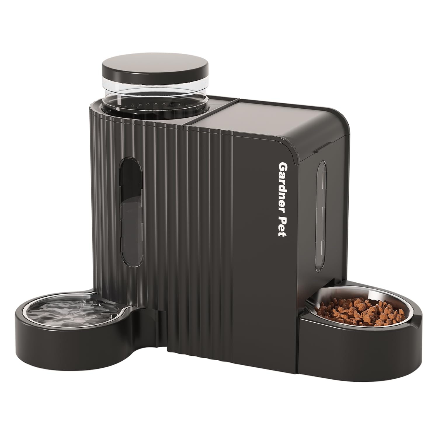Gardner Pet Gravity Automatic 2-in-1 Pet Feeder, 0.8 Gallons*2 Cat Feeder and Water Dispenser Set, 100% BPA-Free and Stainless S