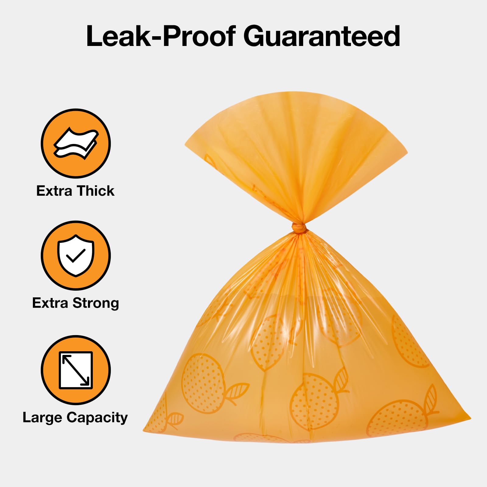 Vetreska Dog Poop Bag Dispenser With Citrus Scented Waste Bags, Leak Proof, Extra Thick And Large Pet Poop Bags For Walking Dog