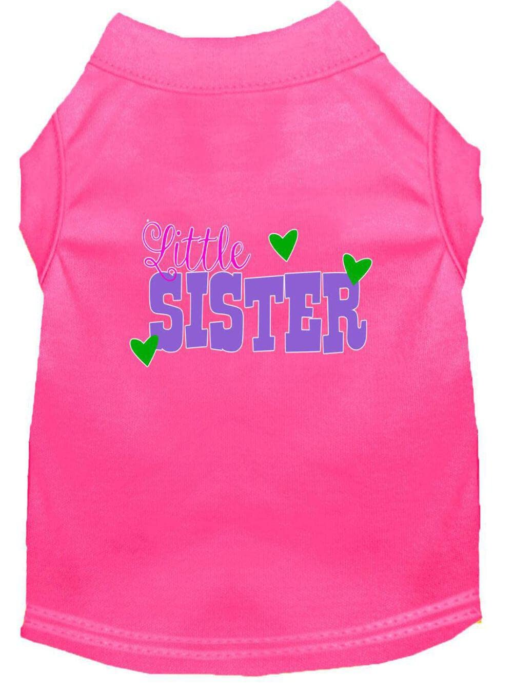 Pet Dog & Cat Shirt Screen Printed, "Little Sister" Purple 3XL (25-35 lbs.)